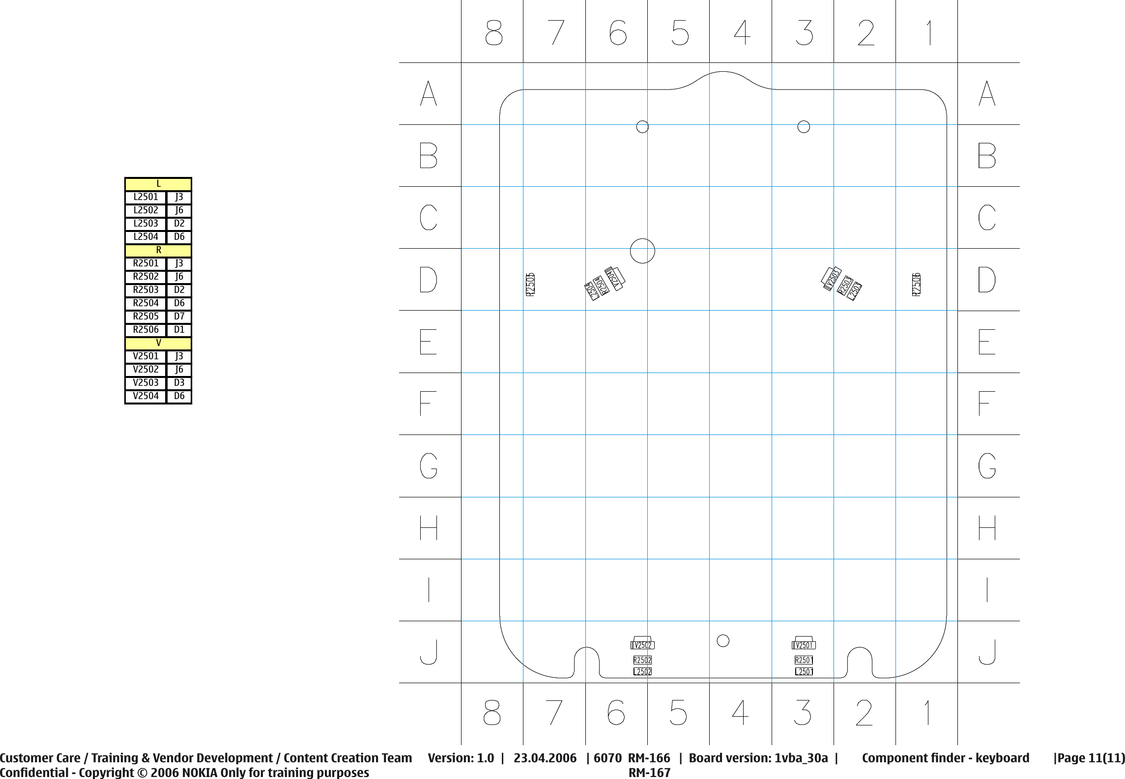 Page 11 of 11 - Nokia 6070 Rm-166,rm-167 Service Schematics