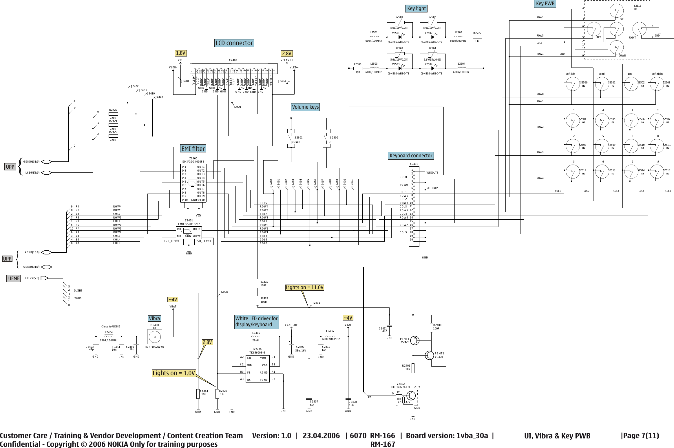 Page 7 of 11 - Nokia 6070 Rm-166,rm-167 Service Schematics