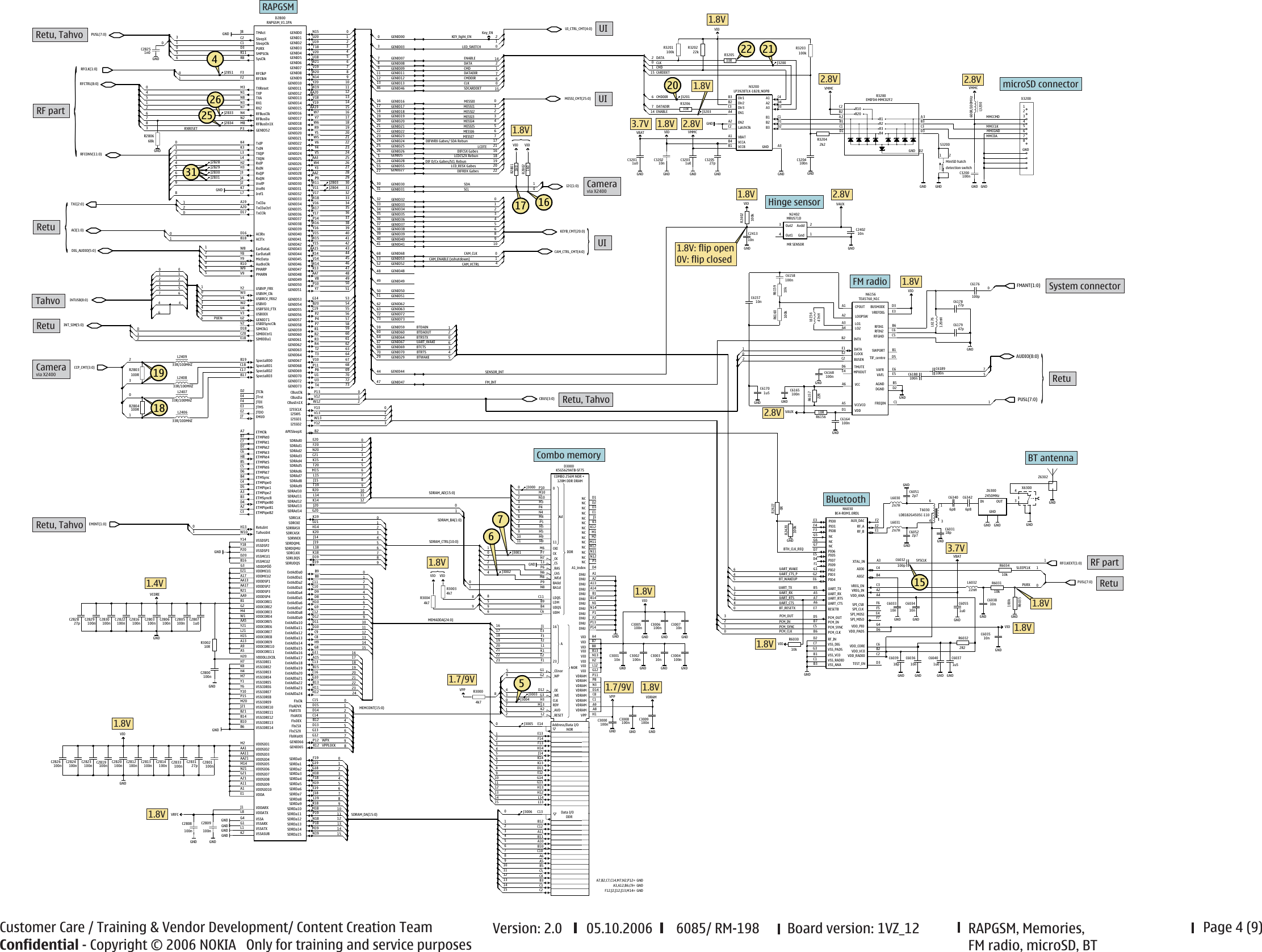 Page 4 of 9 - N91 Schematics Nokia 6085 Rm-198 Service V2