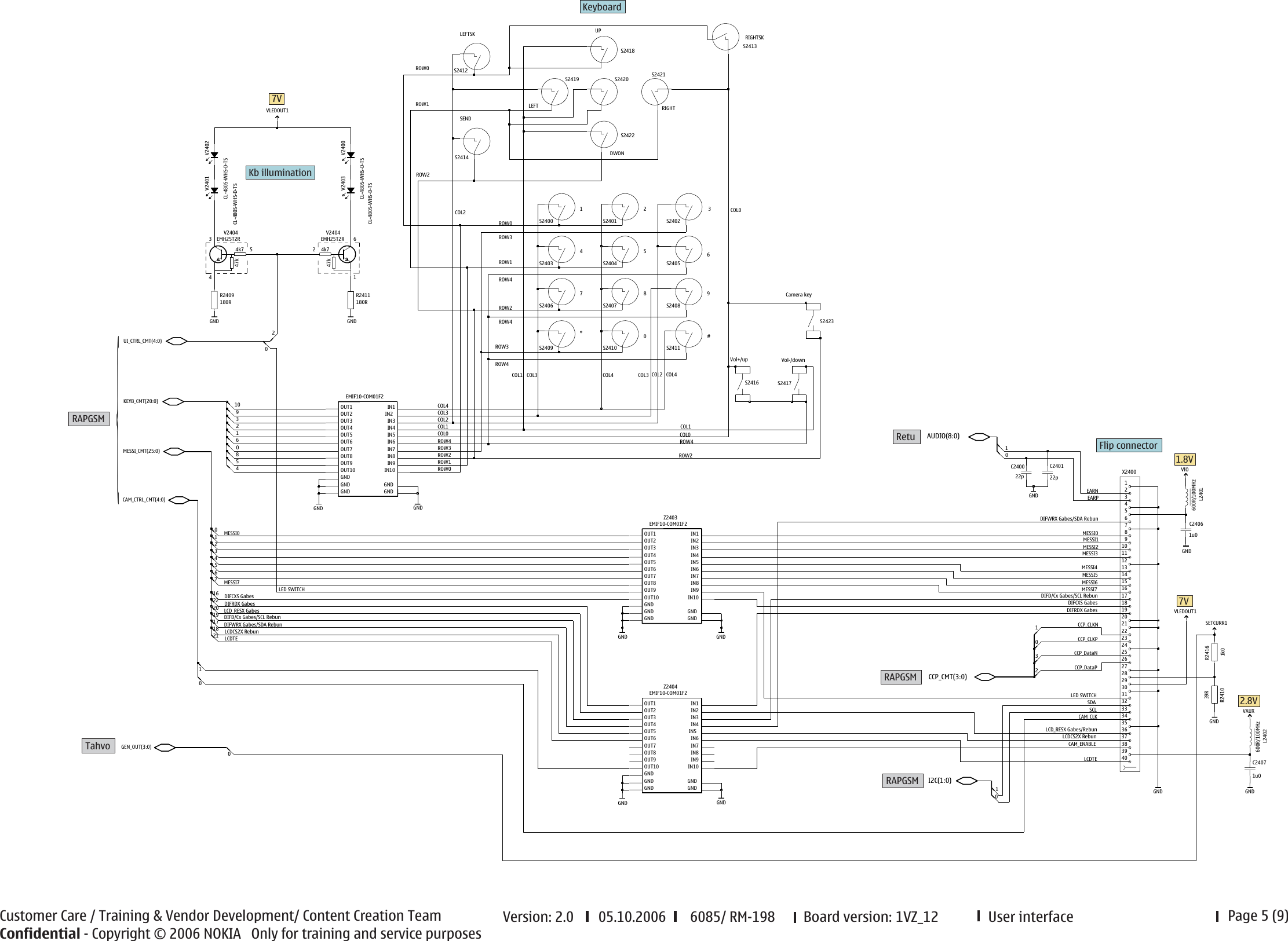 Page 5 of 9 - N91 Schematics Nokia 6085 Rm-198 Service V2