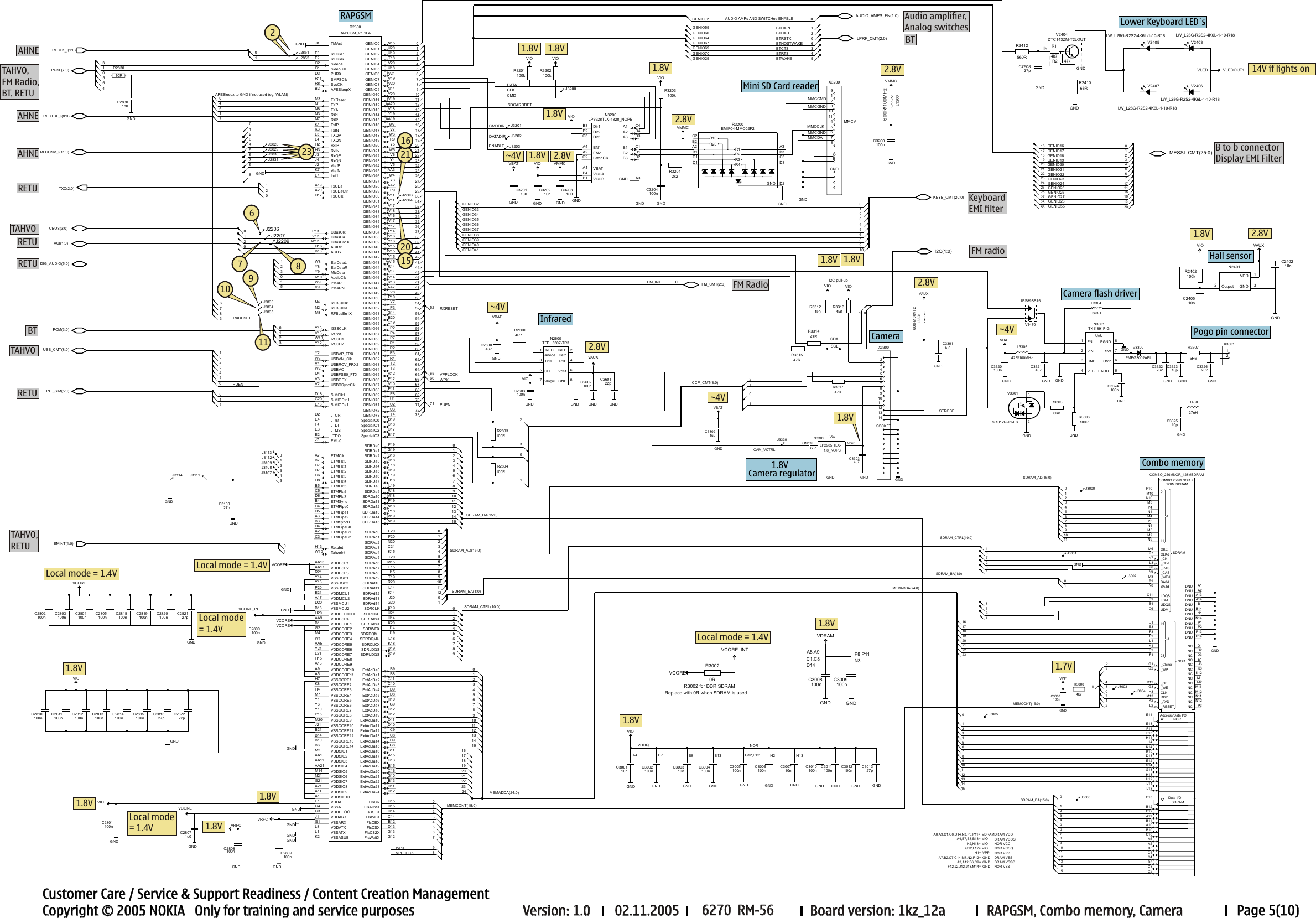Page 5 of 10 - 6270_RM-56_schematics_V0_9 Nokia 6270 Rm-56 Service Schematics