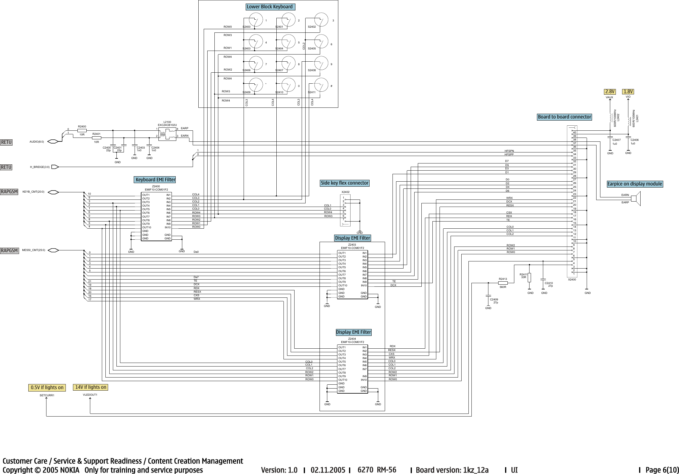 Page 6 of 10 - 6270_RM-56_schematics_V0_9 Nokia 6270 Rm-56 Service Schematics