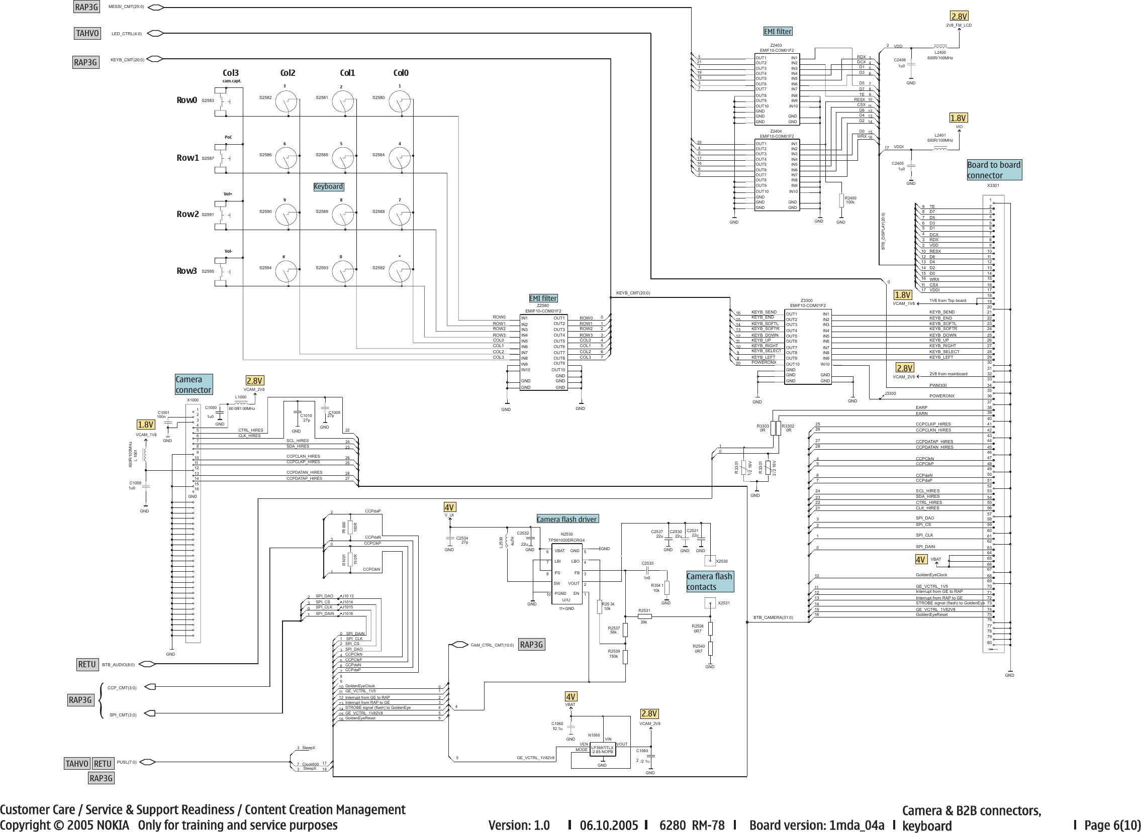 Page 6 of 10 - New_york_6280_schematics_1.0 Nokia 6280 Rm-78 Service Schematics