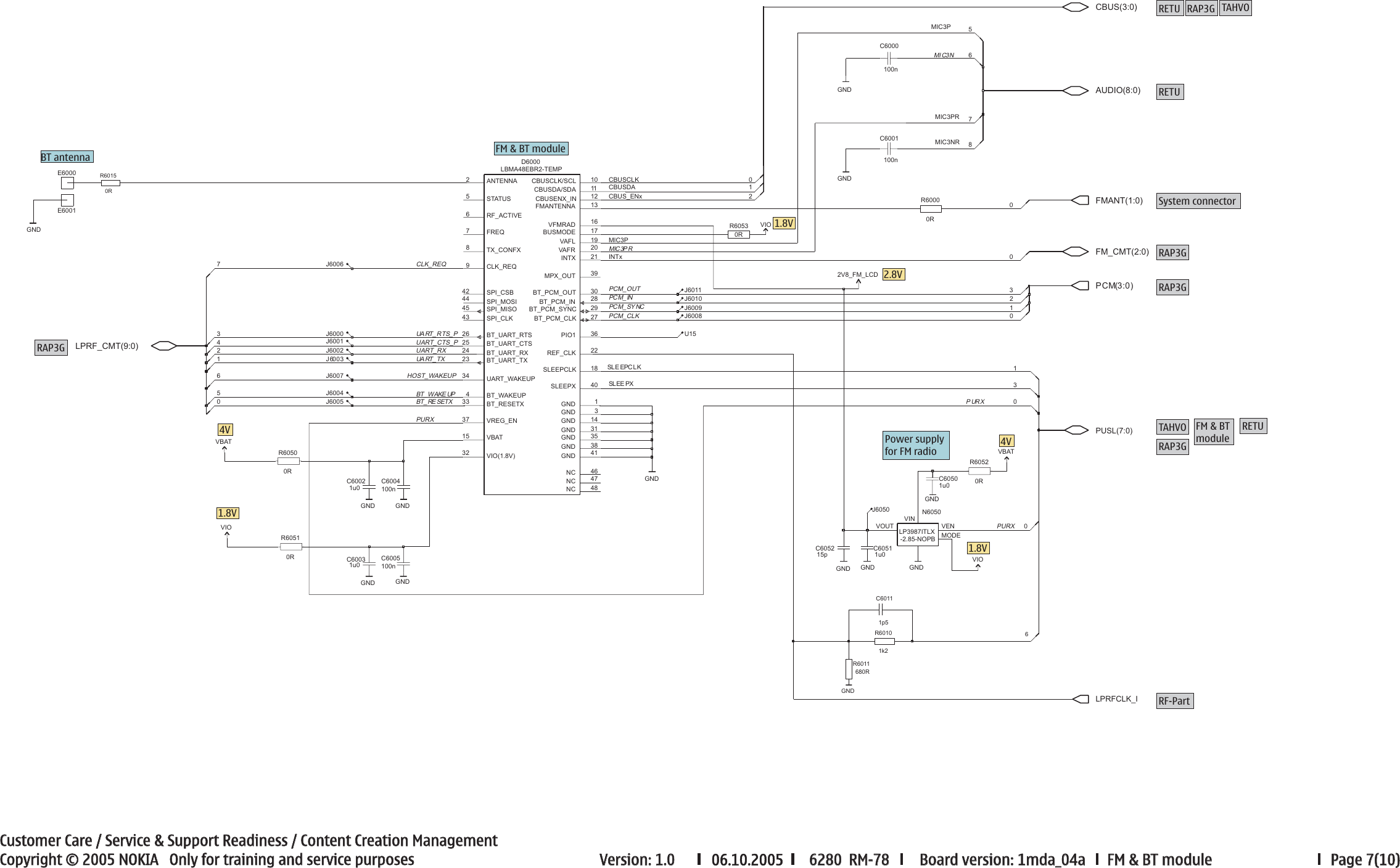 Page 7 of 10 - New_york_6280_schematics_1.0 Nokia 6280 Rm-78 Service Schematics