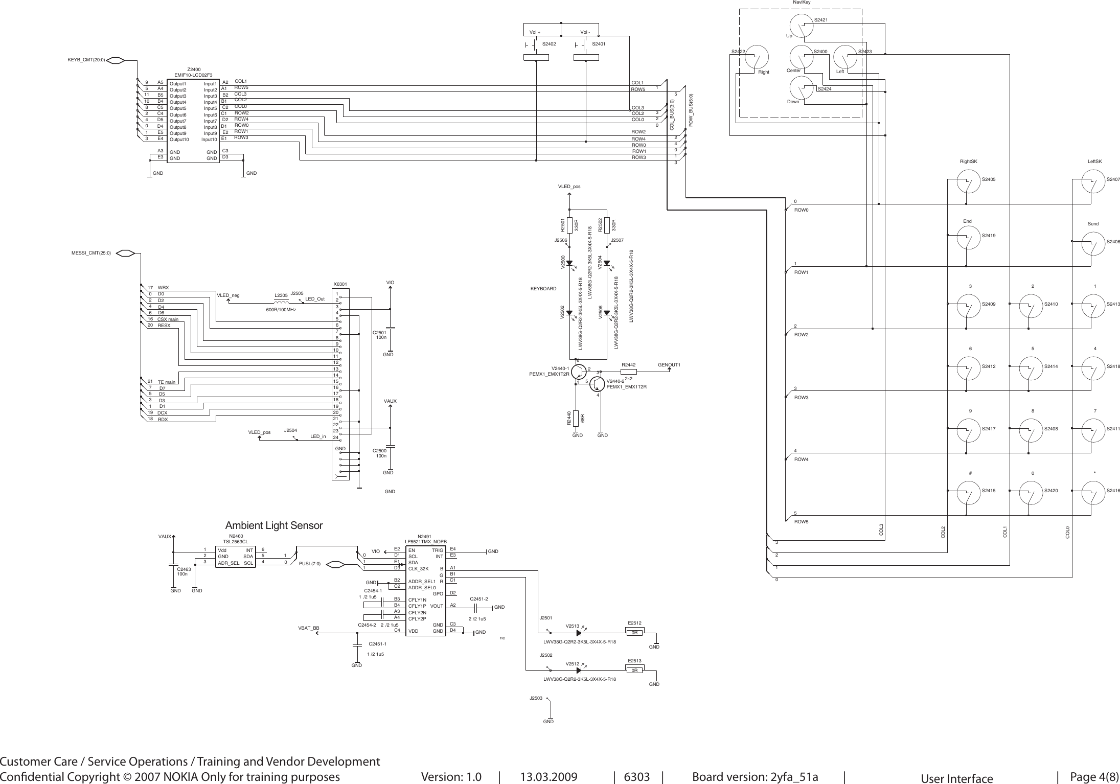 Page 4 of 9 - Nokia 6303 Classic RM-443 - Service Schematics. Www.s-manuals.com. 6303c Schematics V1.0