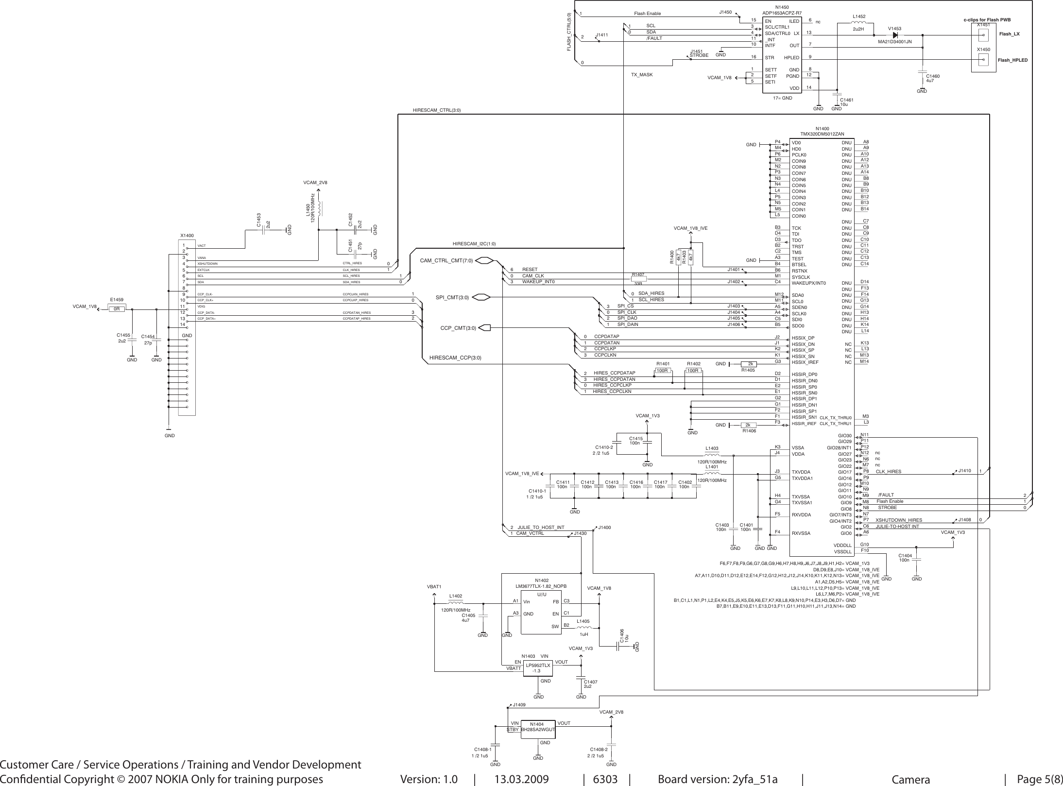 Page 5 of 9 - Nokia 6303 Classic RM-443 - Service Schematics. Www.s-manuals.com. 6303c Schematics V1.0