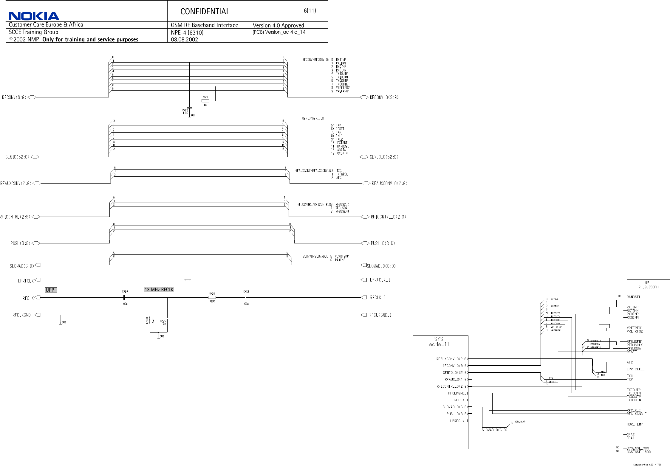 Page 6 of 11 - C Nokia 6310 Npe-4 Schematics