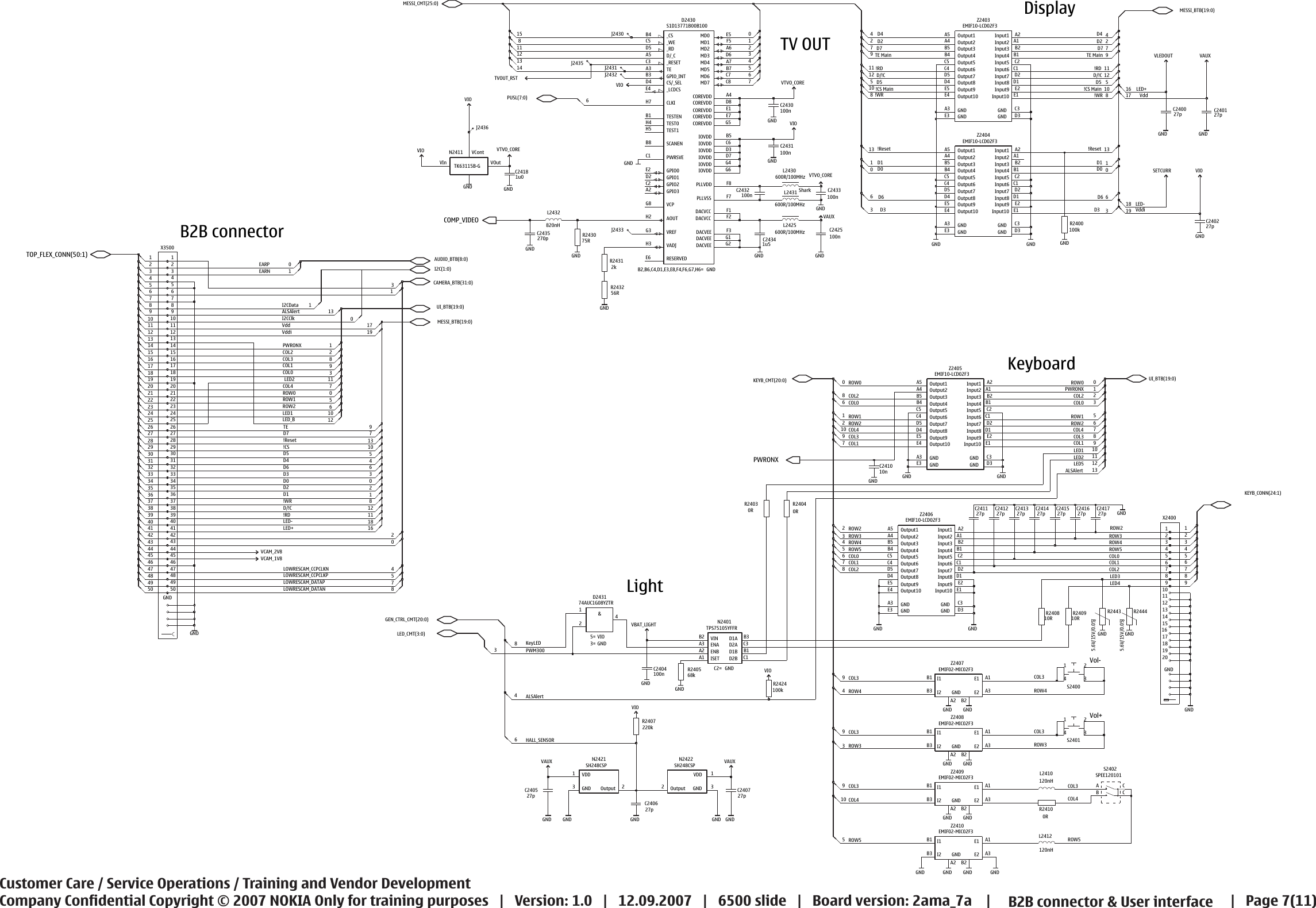 Page 7 of 11 - Nokia 6500s Rm-240 Service Schematics V1