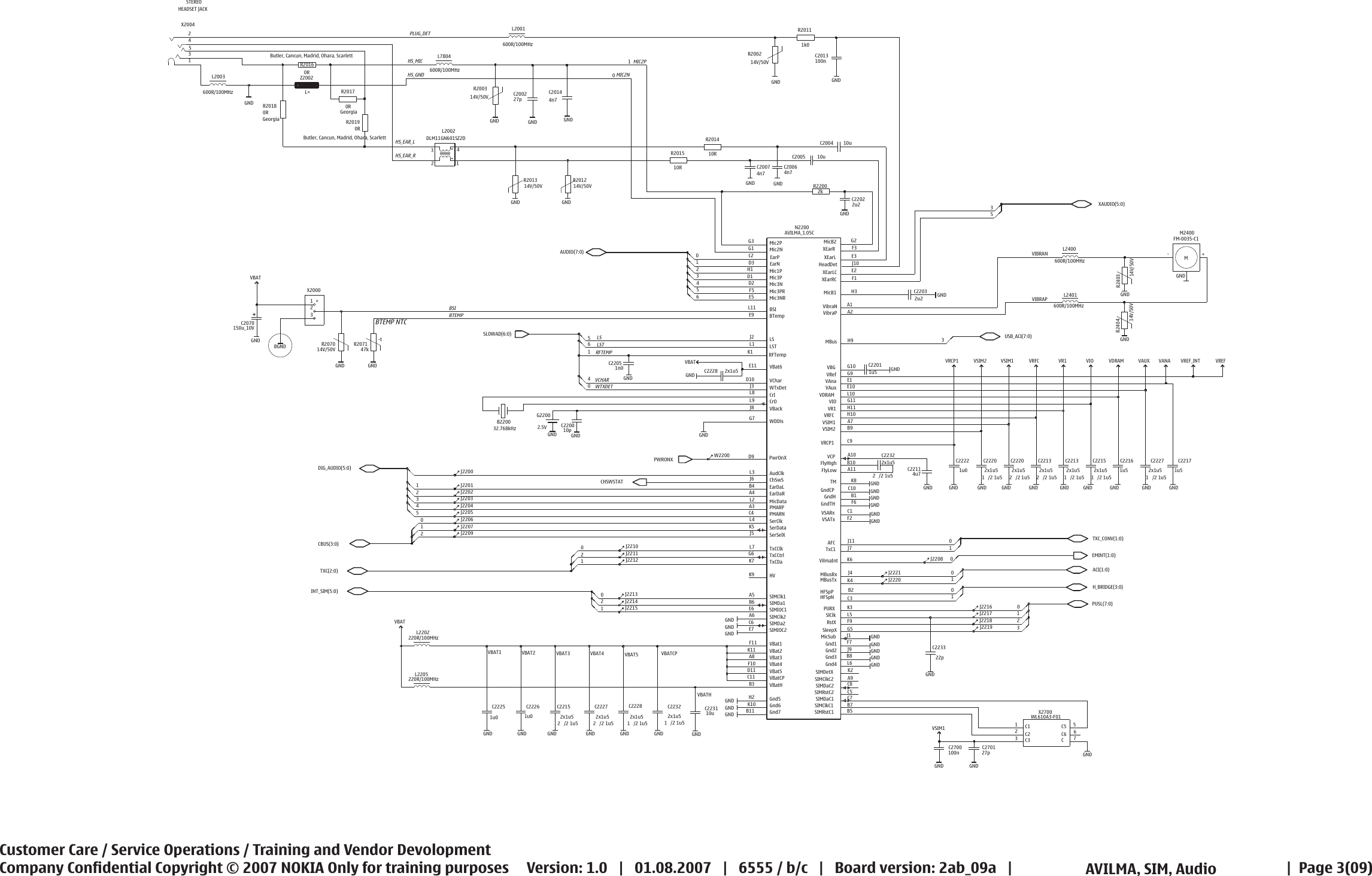 Page 3 of 9 - Nokia 6555 Rm-271, Rm-276, Rm-289 Service Schematics