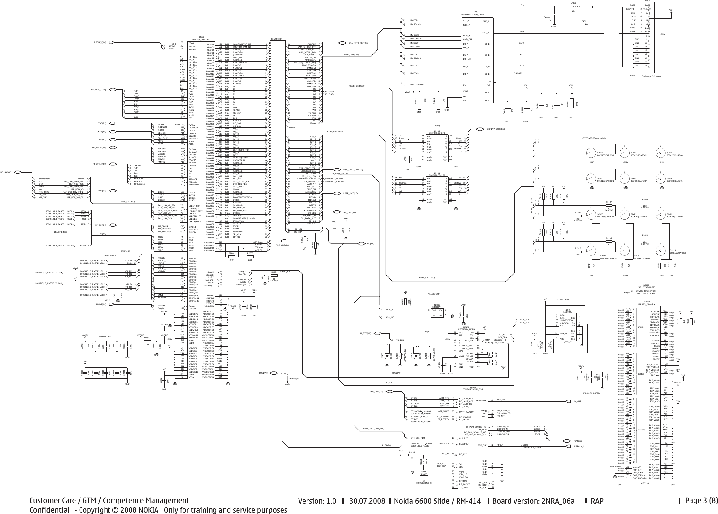 Page 3 of 8 - Front Page Nokia 6600s Rm-414 Service Schematics