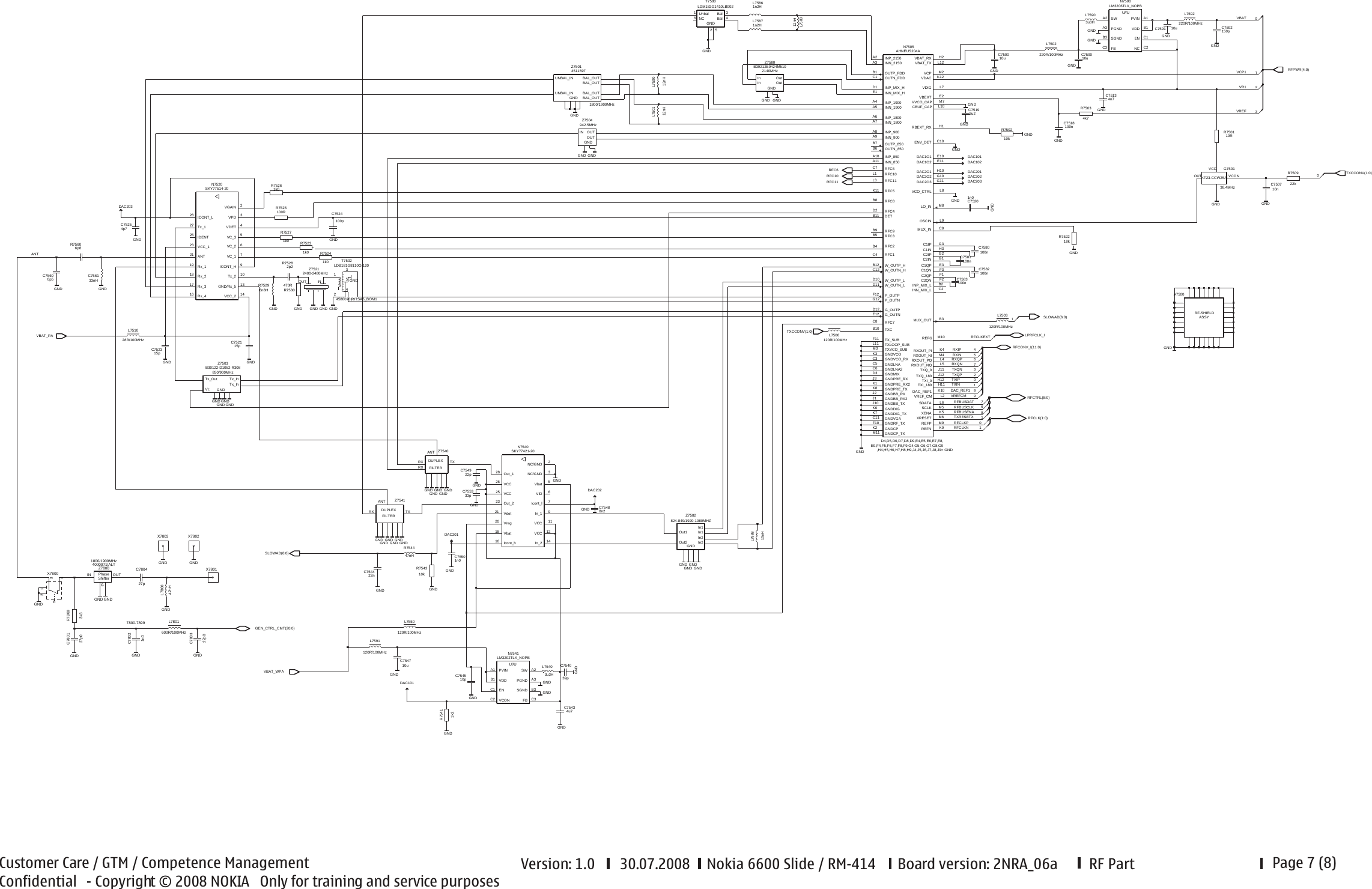 Page 7 of 8 - Front Page Nokia 6600s Rm-414 Service Schematics