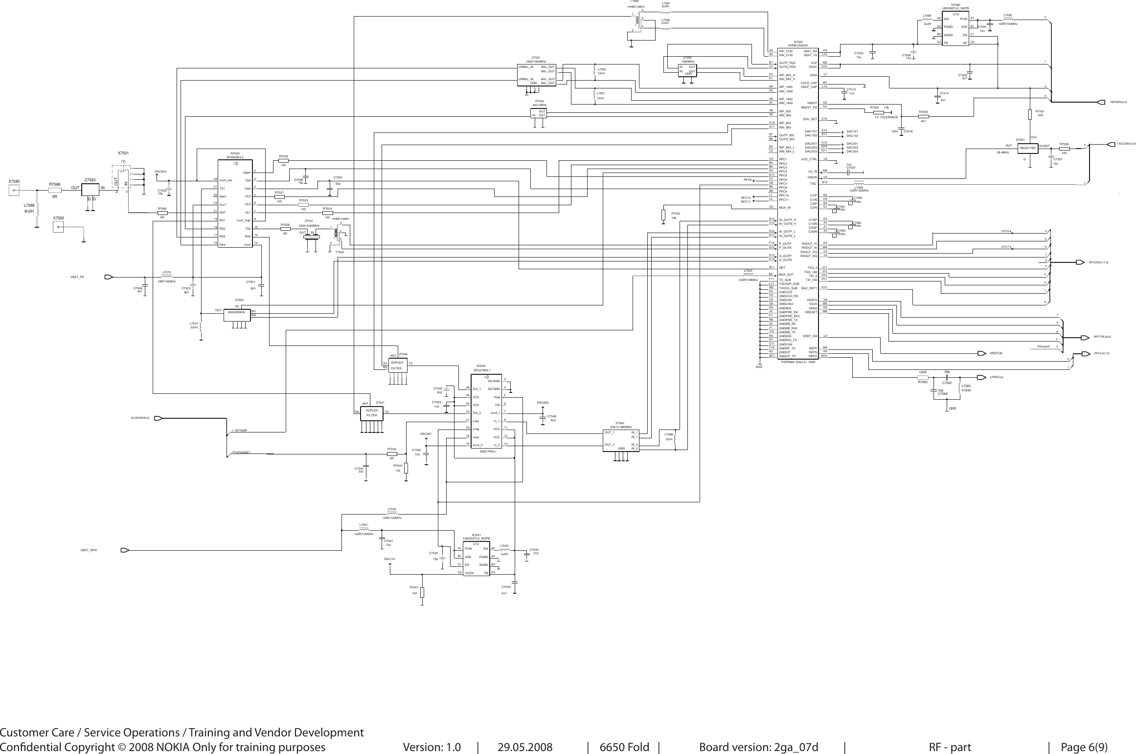 Page 6 of 10 - Nokia 6650 Fold RM-400 - Service Schematics. Www.s-manuals.com. 6650f Schematics V1.0