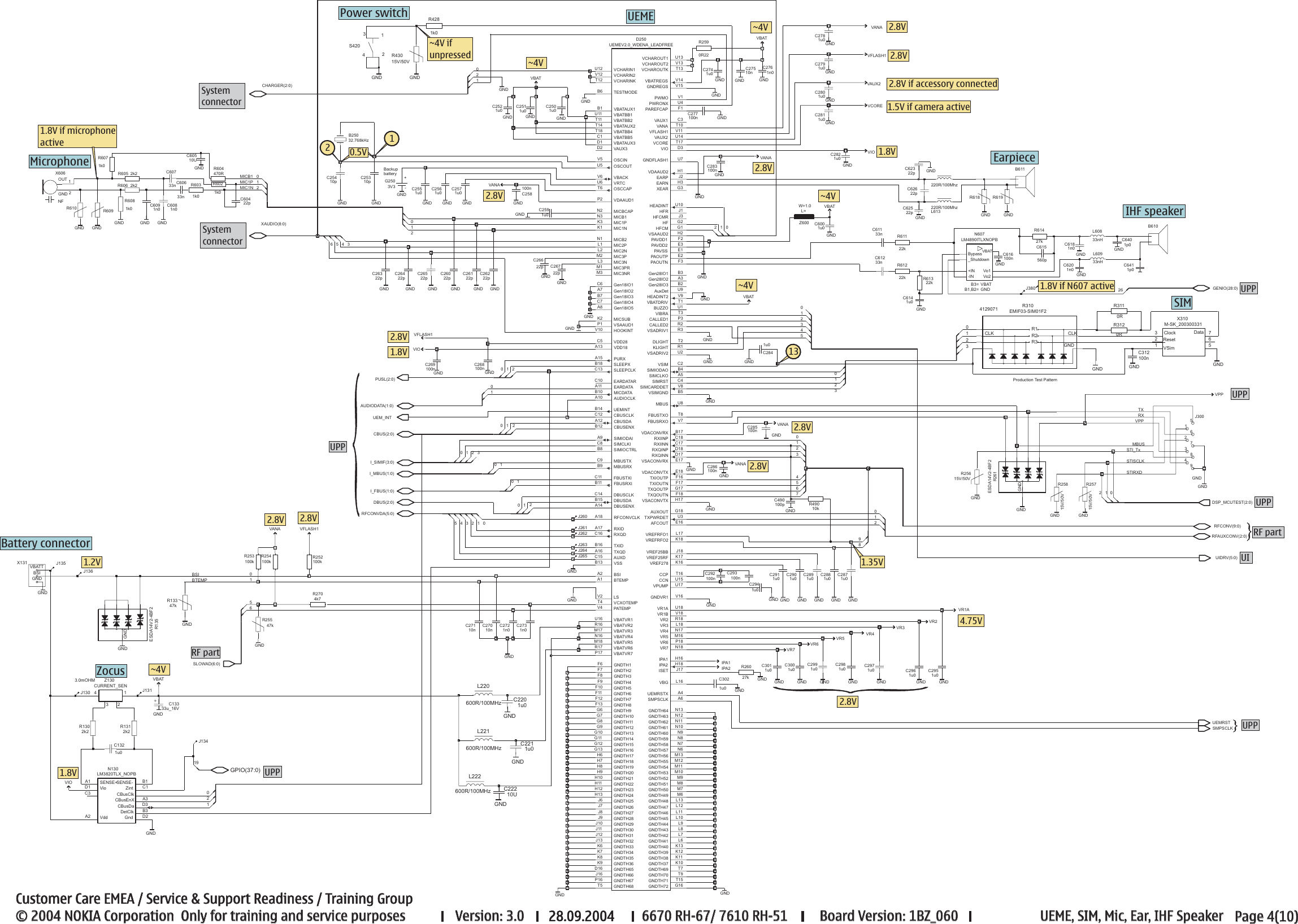 Page 4 of 10 - 6670_RH-67_7610_RH-51_schemat... Nokia 6670 Rh-67, 7610 Rh-51 Service Schematics