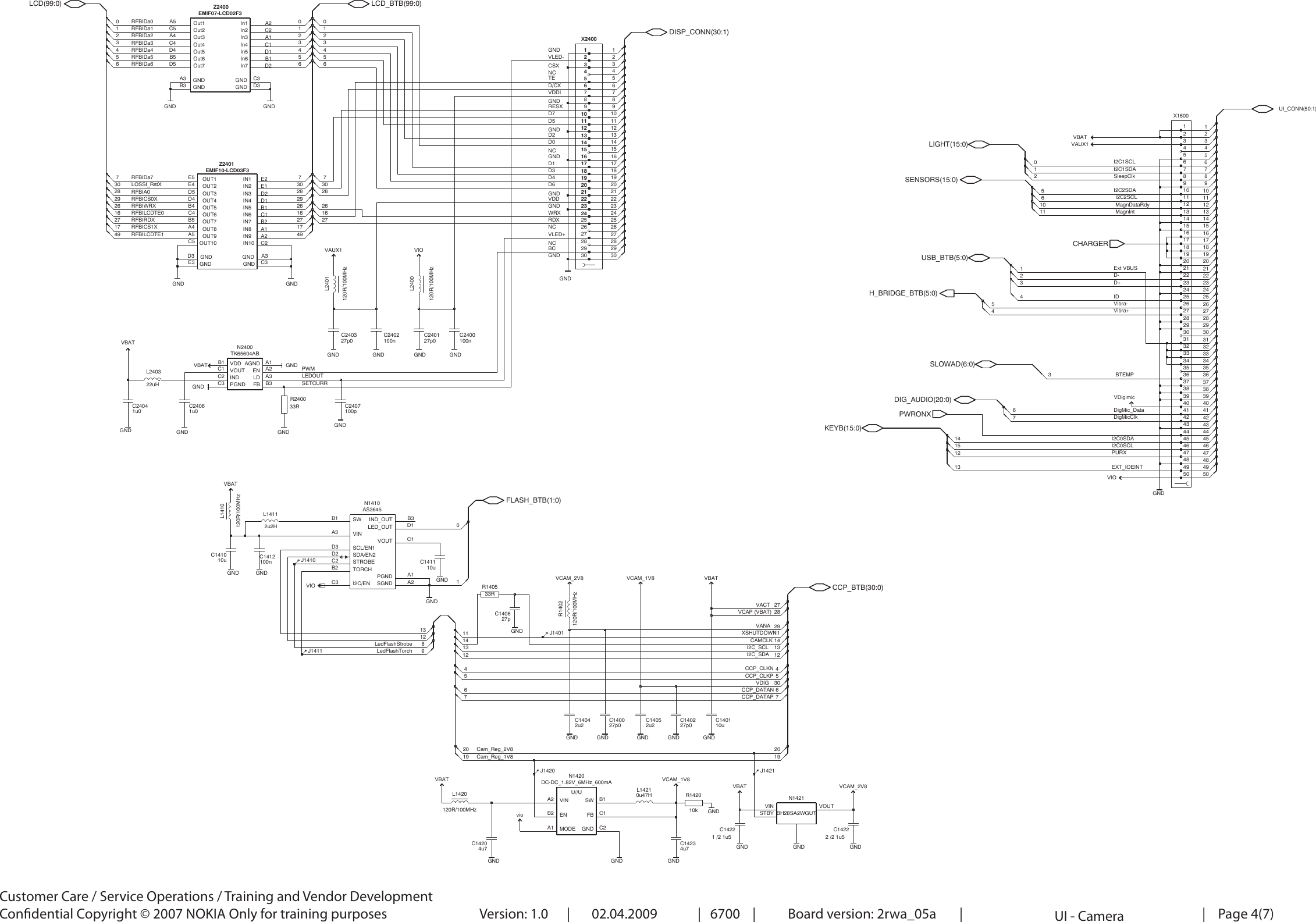 Page 4 of 8 - Nokia 6700 Classic RM-470 - Service Schematics. Www.s-manuals.com. 6700c Schematics V1.0
