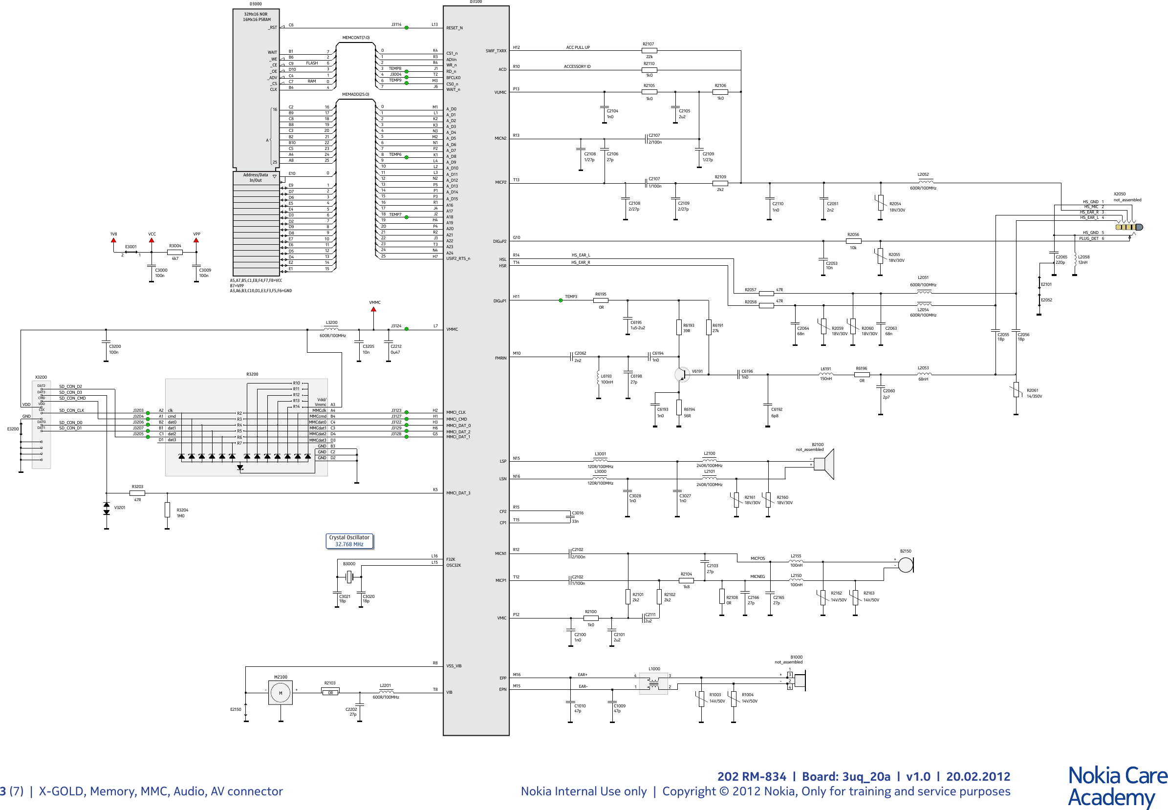 Page 3 of 8 - Nokia 202 RM-834 - Service Schematics. Www.s-manuals.com. Asha Schematics V1.0