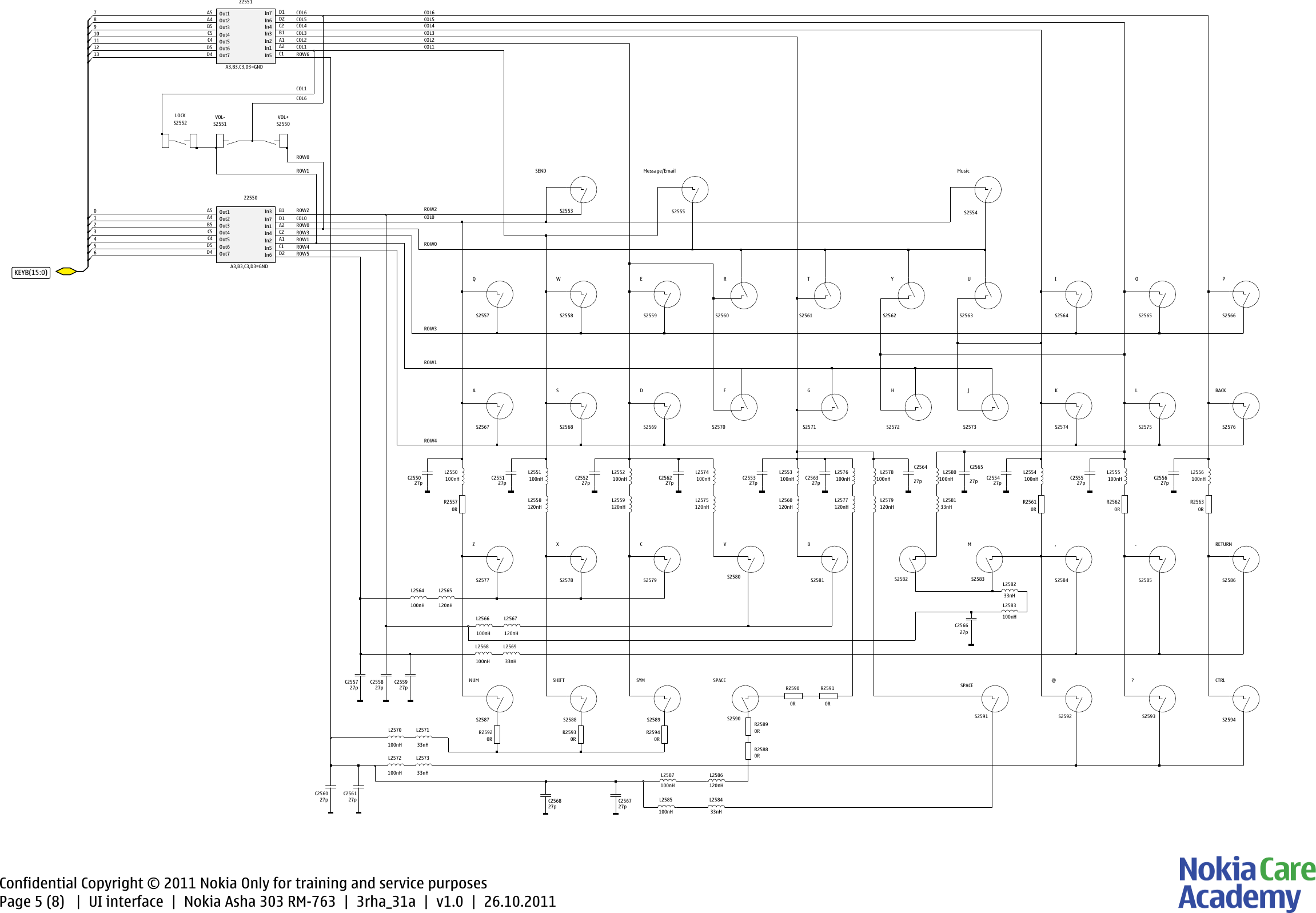 Page 5 of 9 - Nokia Asha 303 RM-763 - Service Schematics. Www.s-manuals.com. Schematics V1.0