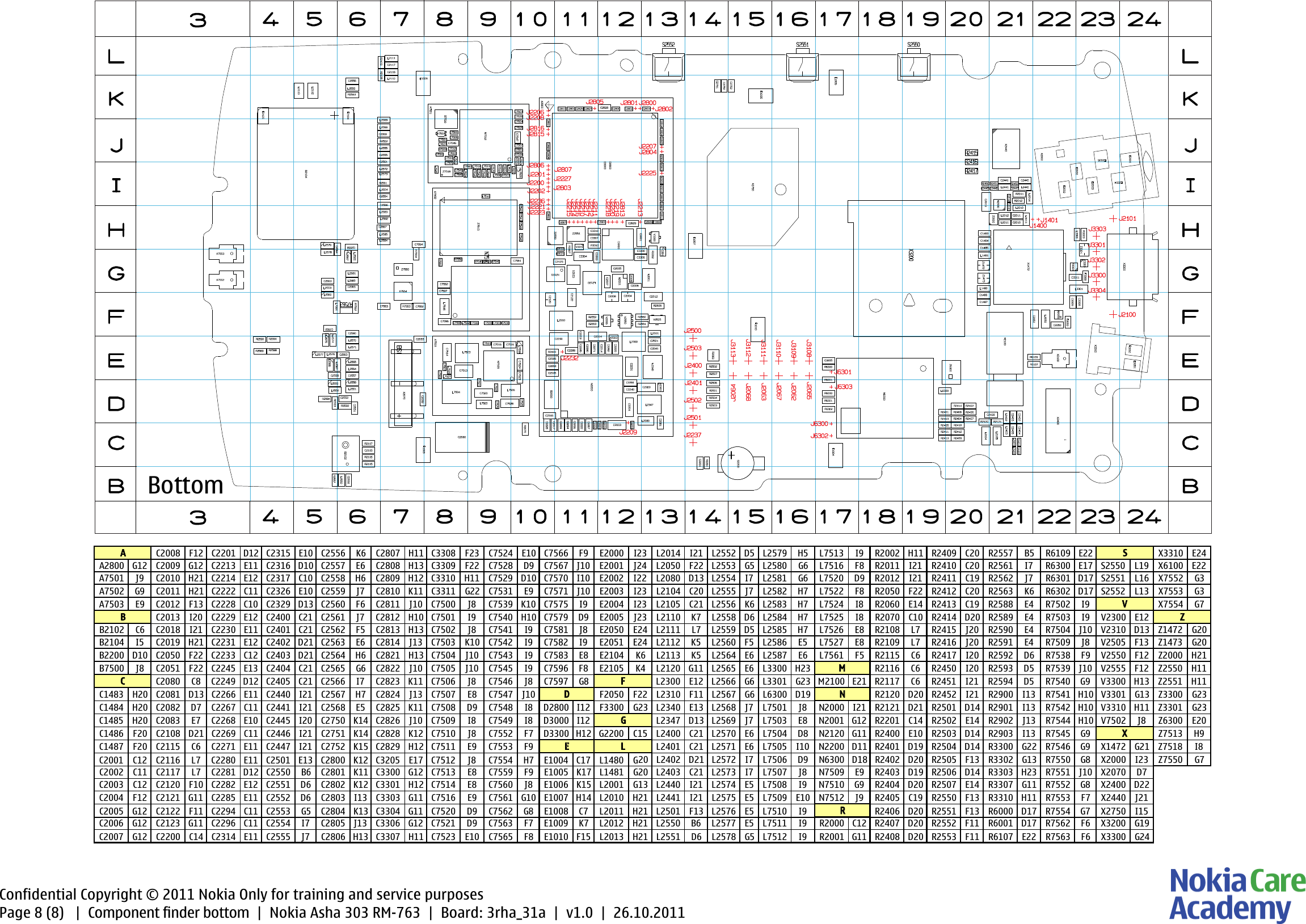 Page 8 of 9 - Nokia Asha 303 RM-763 - Service Schematics. Www.s-manuals.com. Schematics V1.0