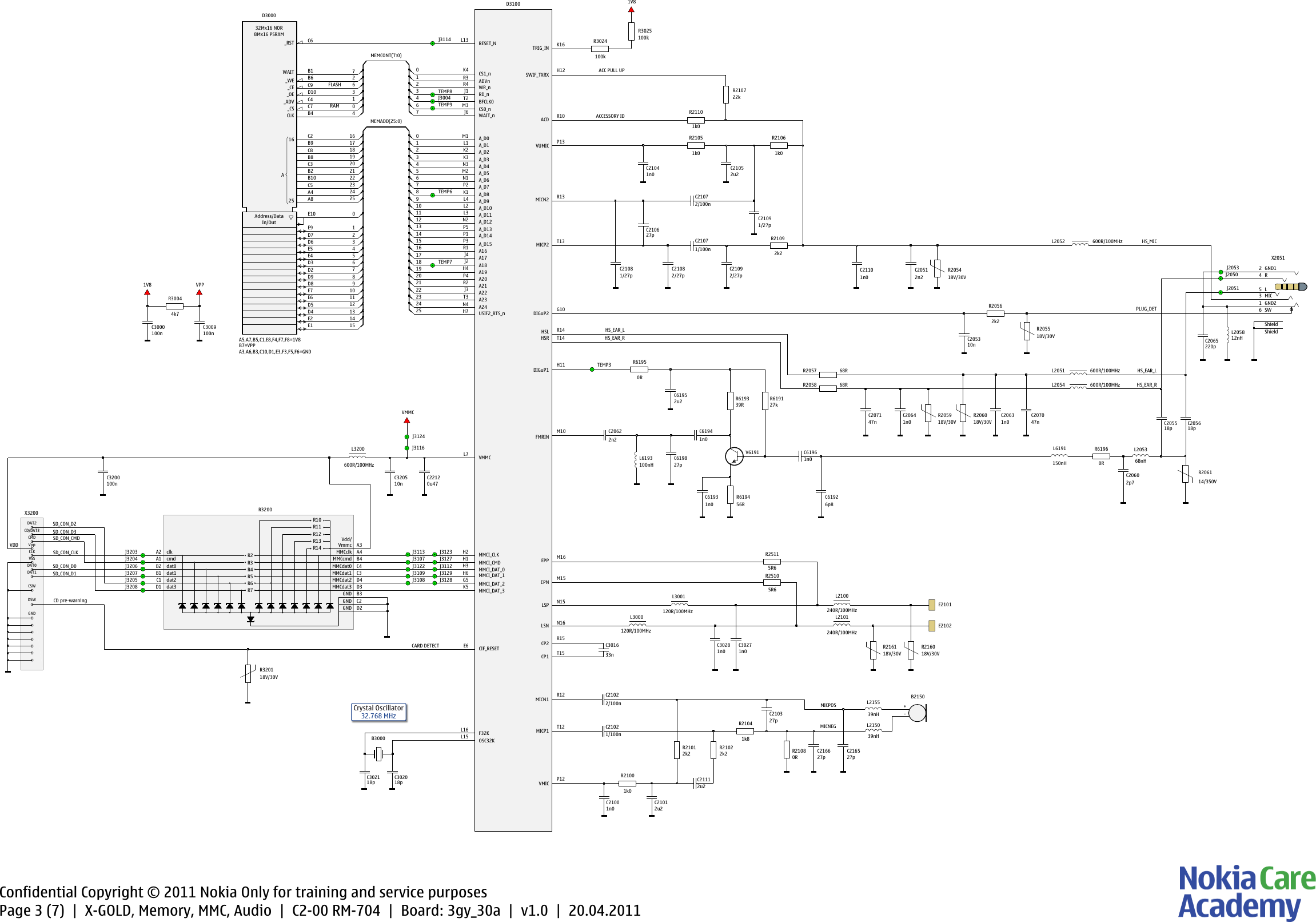 Page 3 of 7 - Nokia C2-00 RM-704 Light Service Schematics V1