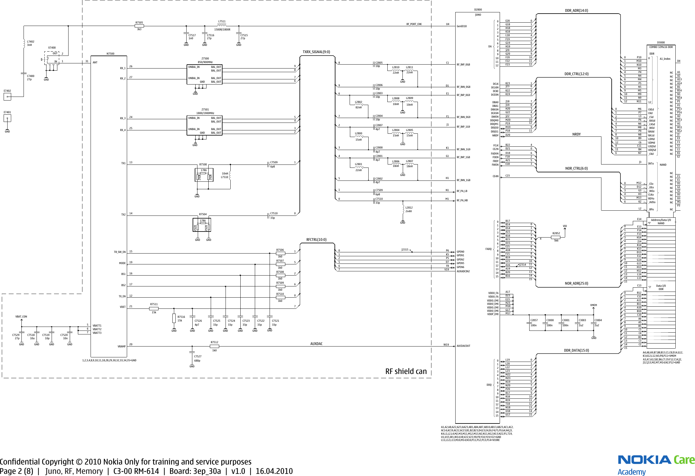 Page 2 of 8 - Nokia C3-00 RM-614 Service Schematics V1.0