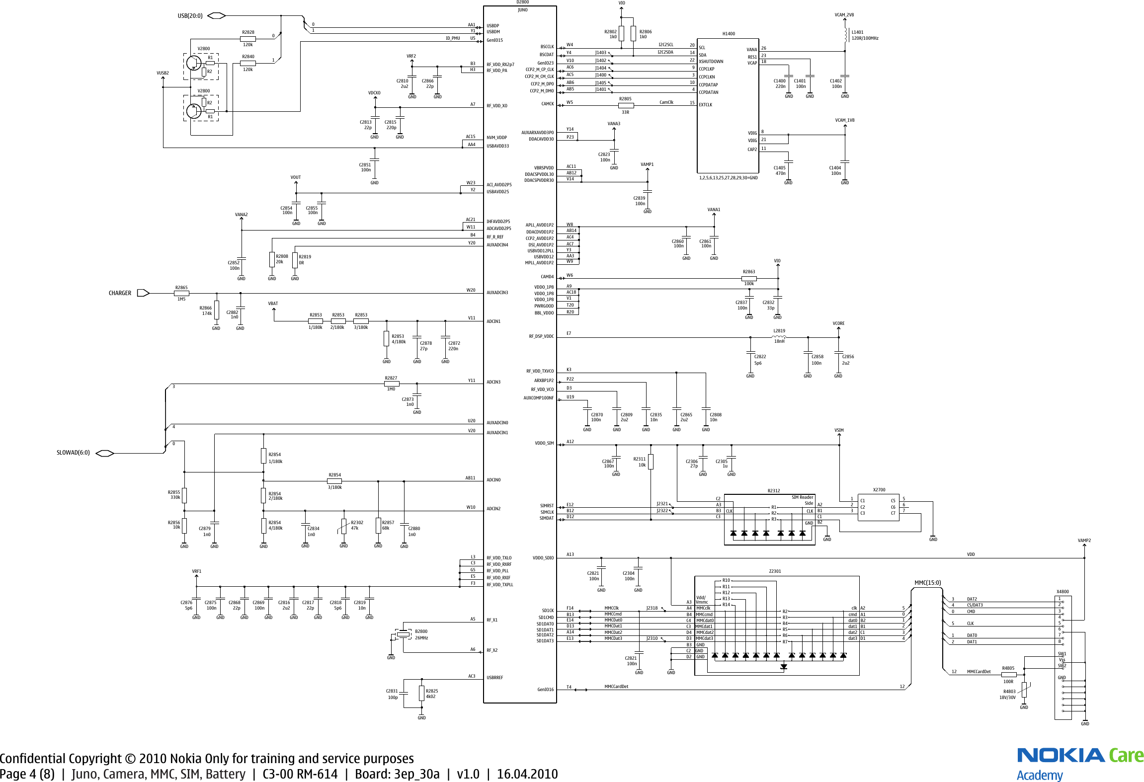 Page 4 of 8 - Nokia C3-00 RM-614 Service Schematics V1.0