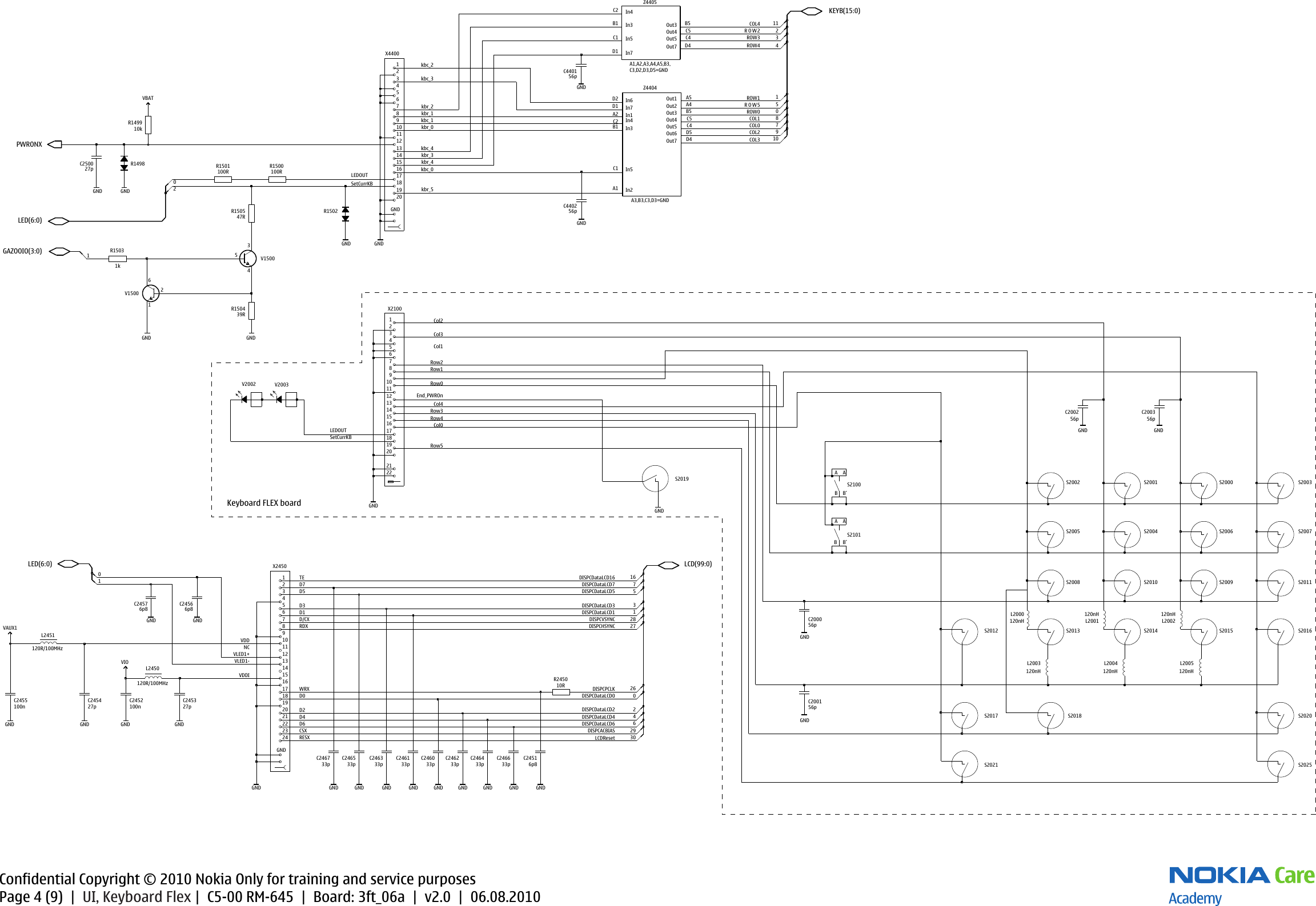 Page 4 of 10 - Nokia C5-00 RM-645 - Service Schematics. Www.s-manuals.com. Schematics V2.0