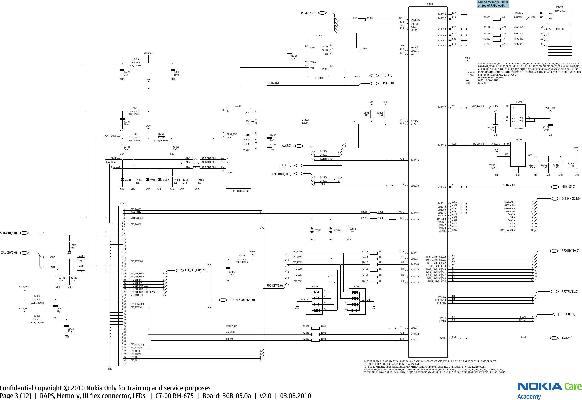 Page 3 of 12 - Nokia C7-00 RM-675 Service Schematics V2