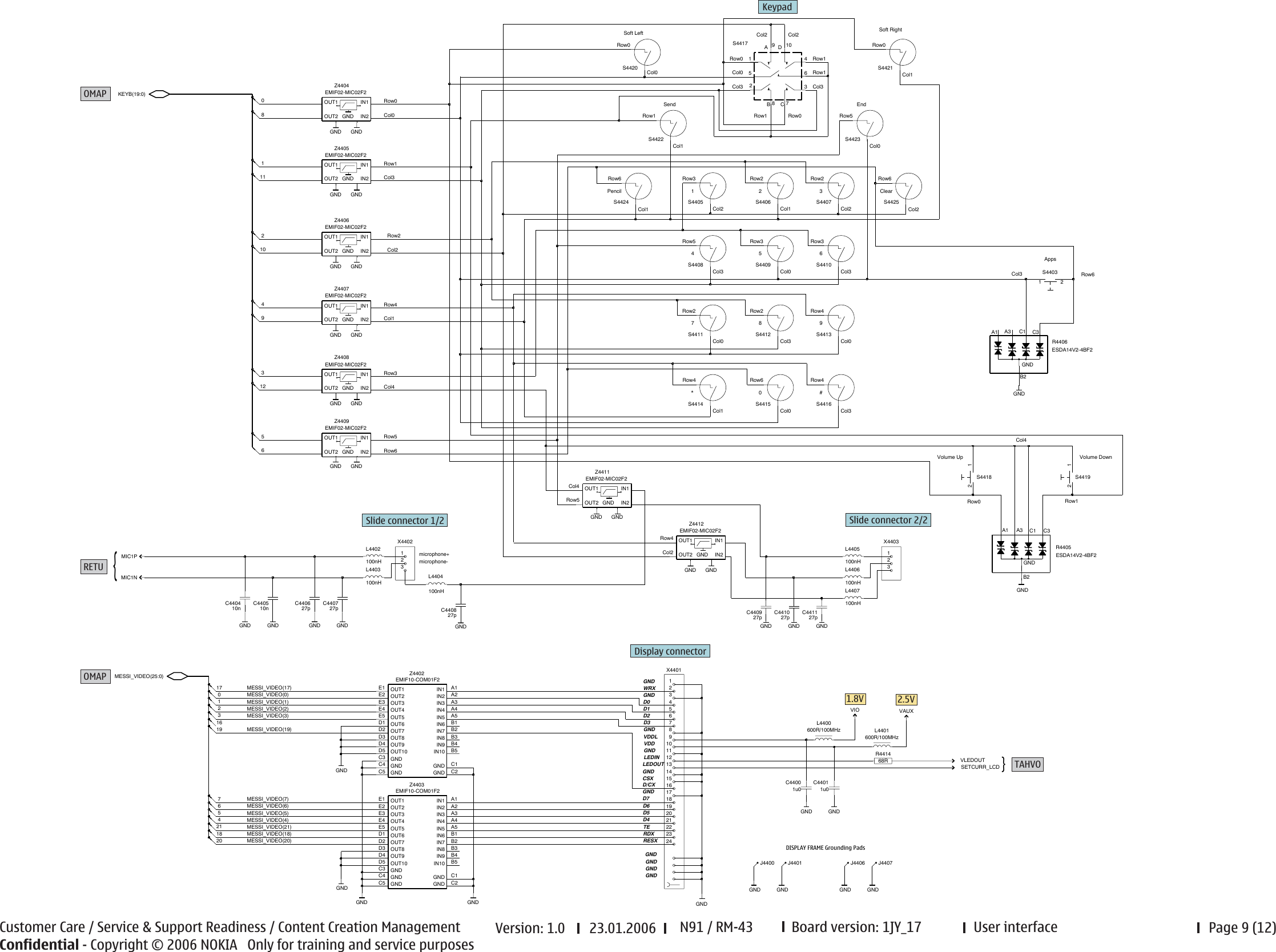 Page 9 of 12 - N91 Schematics Nokia Rm-43 Service