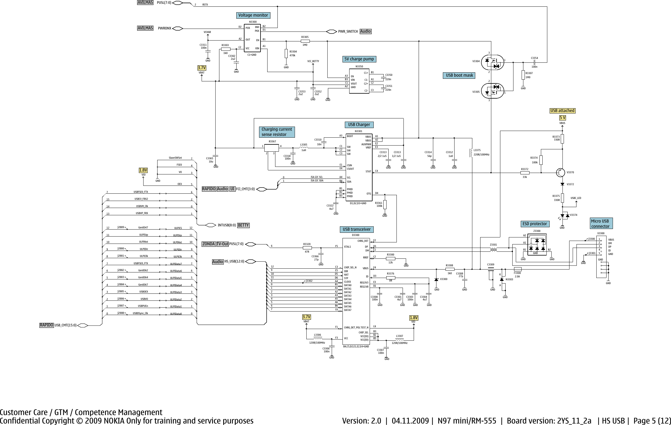 Page 5 of 12 - N97 Mini Service Schematics RM-555 Version 1.0 Nokia V2