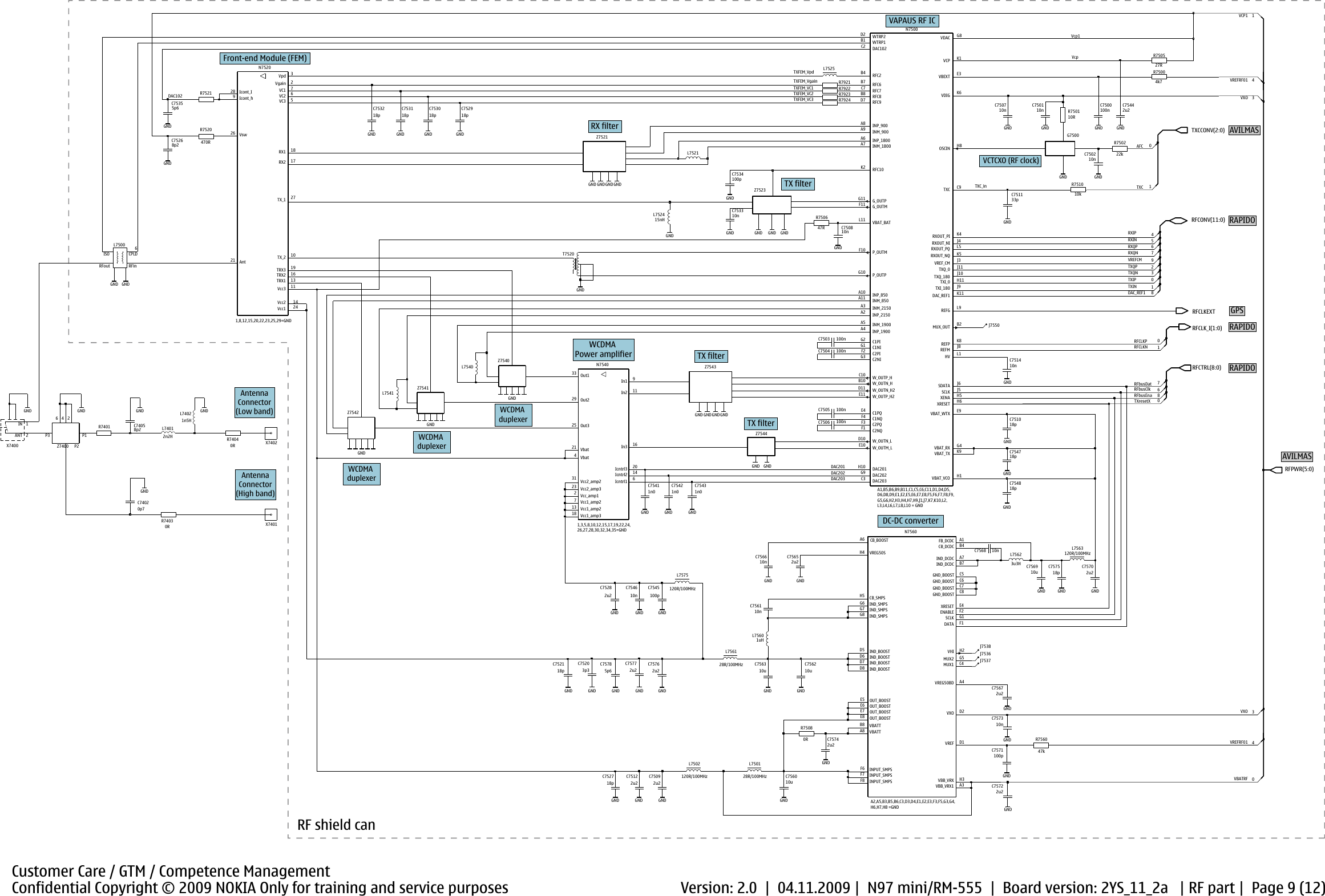 Page 9 of 12 - N97 Mini Service Schematics RM-555 Version 1.0 Nokia V2