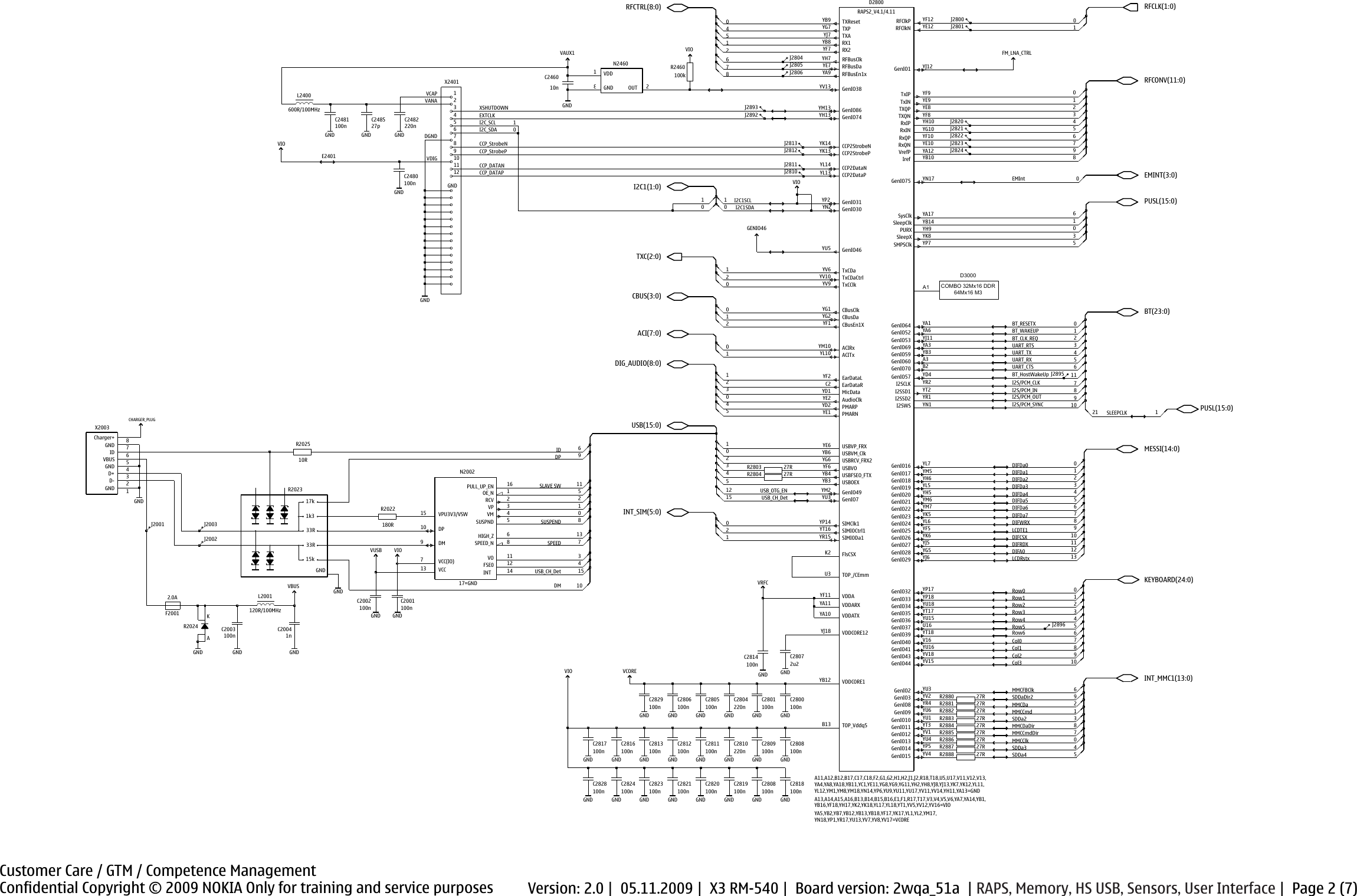 Nokia X3 RM 540 Service Schematics. Www.s manuals.com. Schematics V2.0