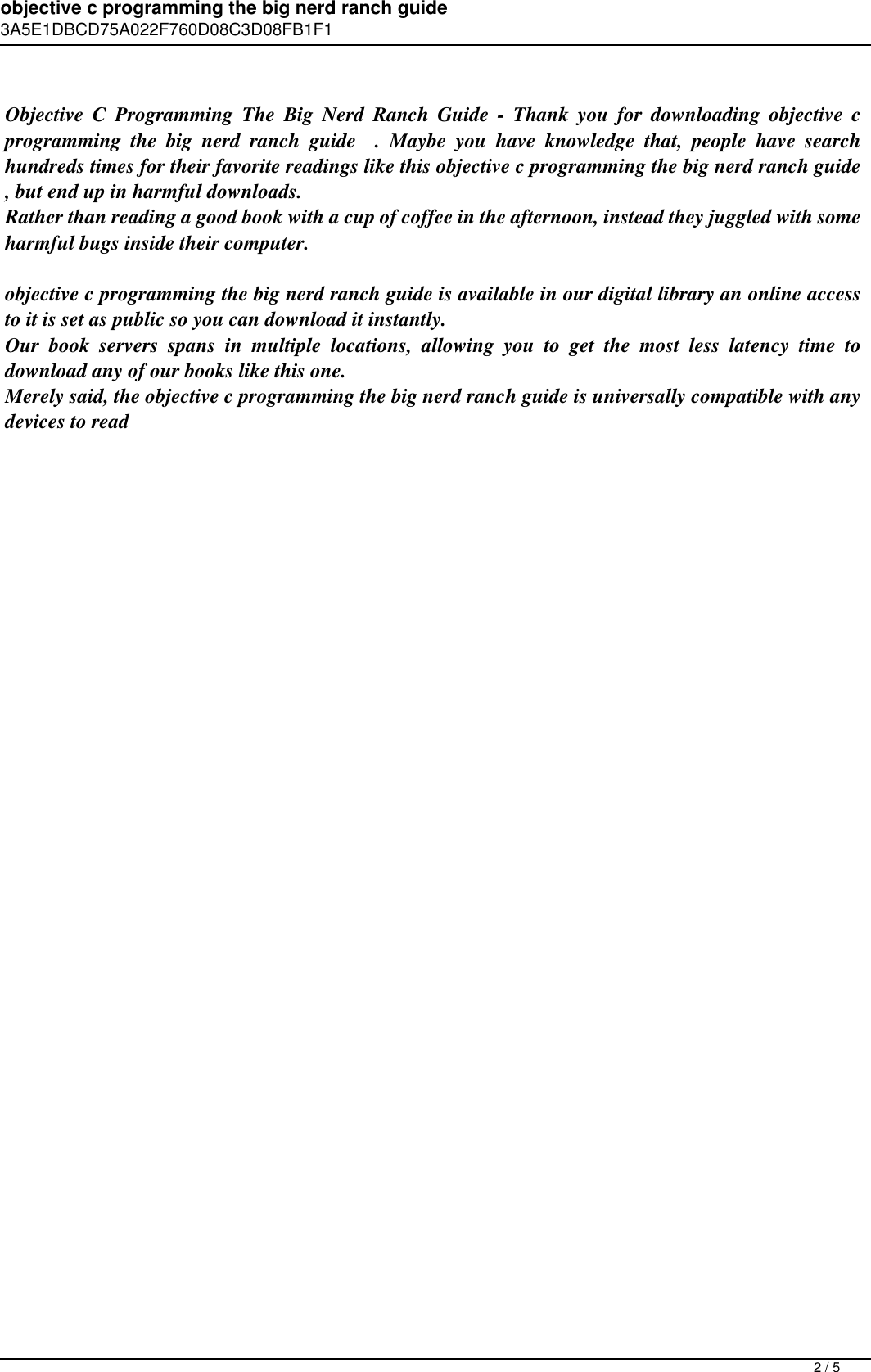 Page 2 of 5 - Objective C Programming The Big Nerd Ranch Guide Epub