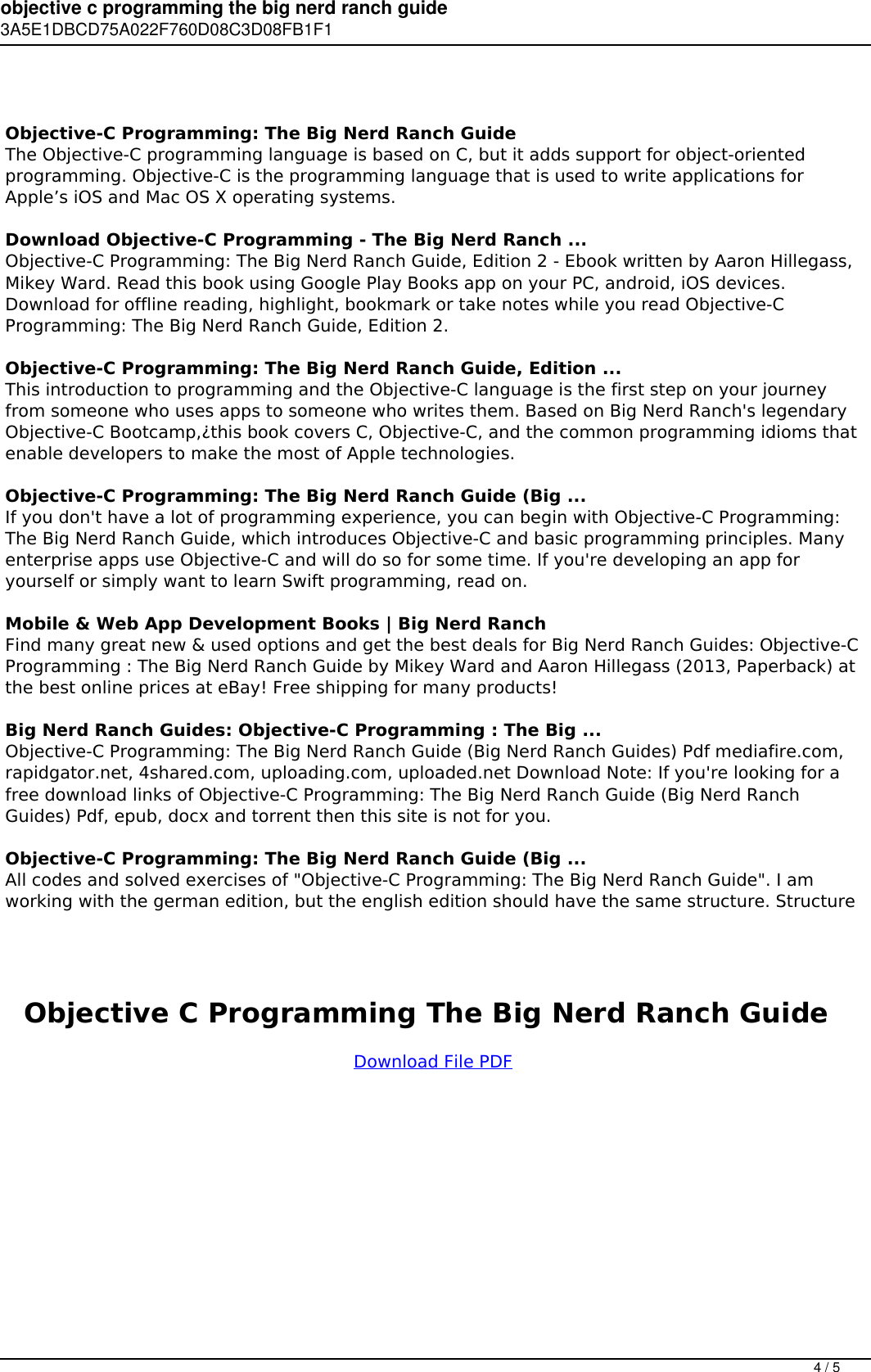 Page 4 of 5 - Objective C Programming The Big Nerd Ranch Guide Epub