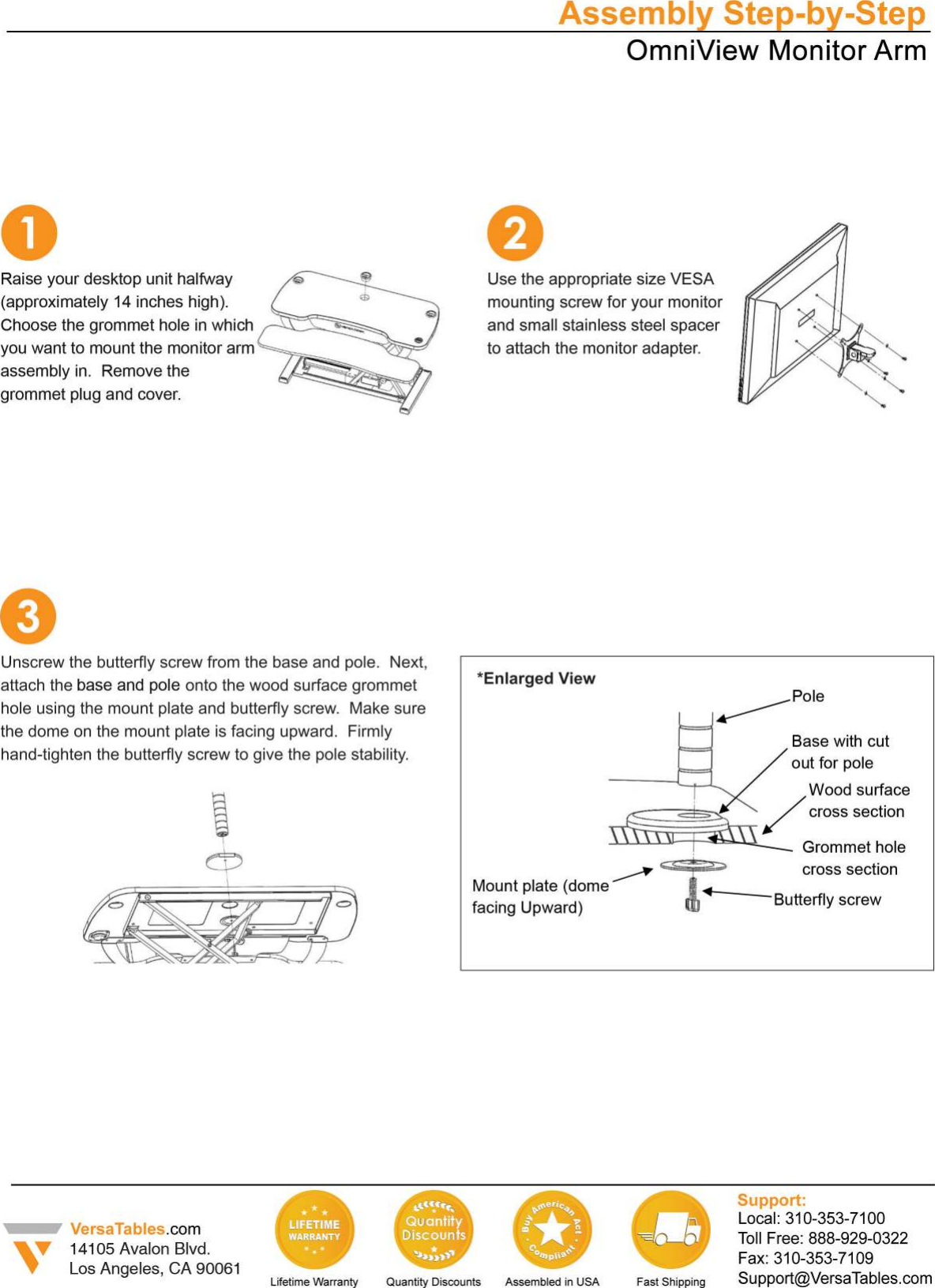 Page 3 of 5 - Omniview-monitorarm-instructions