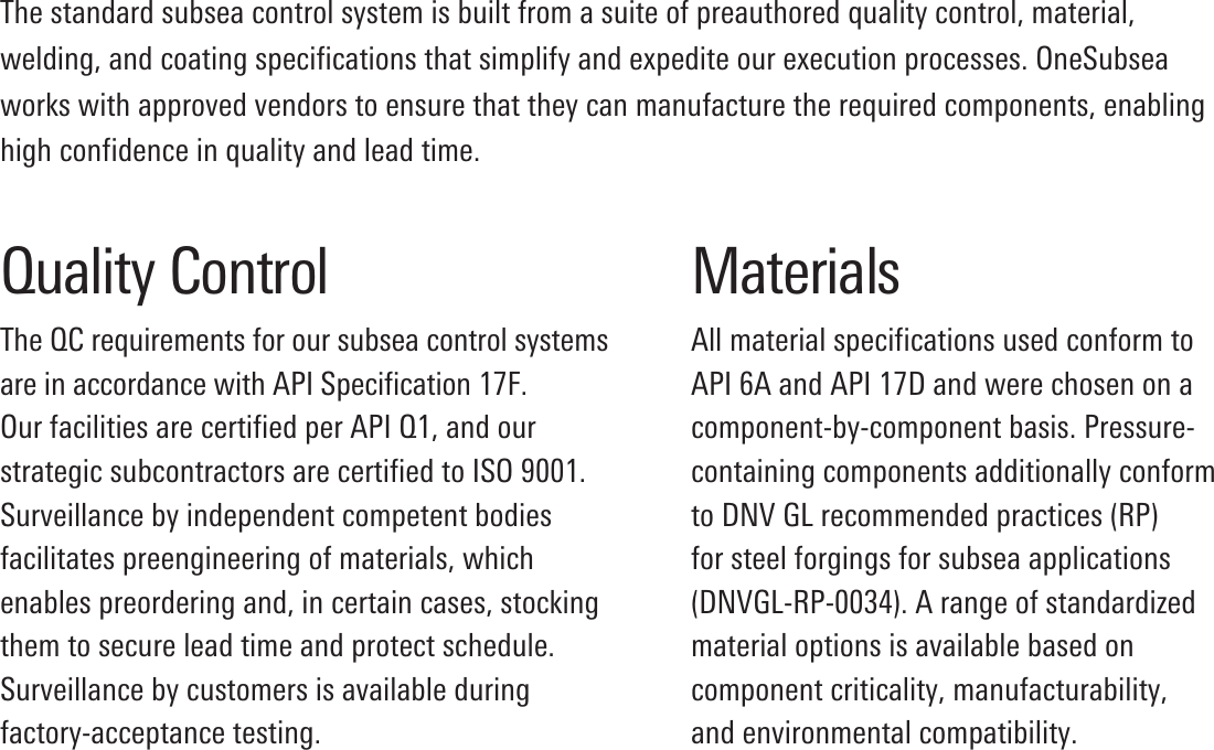 Page 4 of 9 - Standard Subsea Control Systems Brochure Oss-standard-subsea-controls-brochure