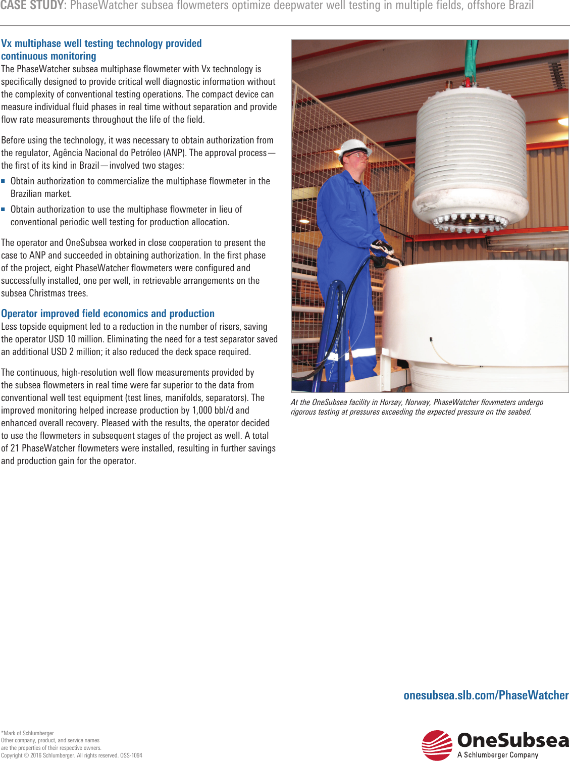 Page 2 of 2 - Subsea Multiphase Flowmeters Save Deepwater Operator USD 12 Million And Enabler Production Enable Higher Case Study Oss-subsea-multiphase-flowmeter-case-study