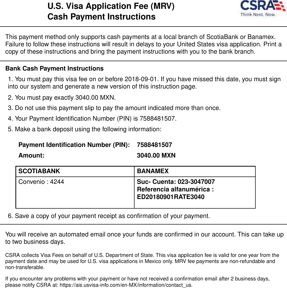 Page 1 of 2 - Payment Instructions