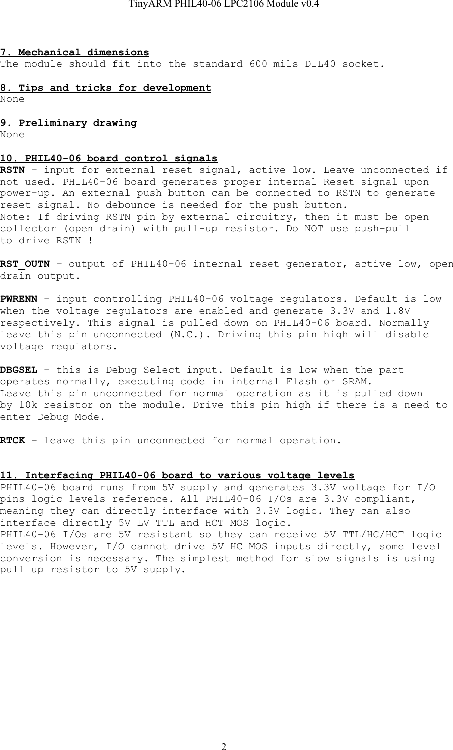 Page 2 of 4 - S4 ISP/JTAG Module Phil40-06 V04