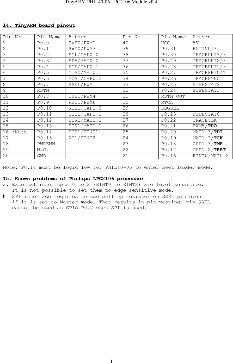 Page 4 of 4 - S4 ISP/JTAG Module Phil40-06 V04