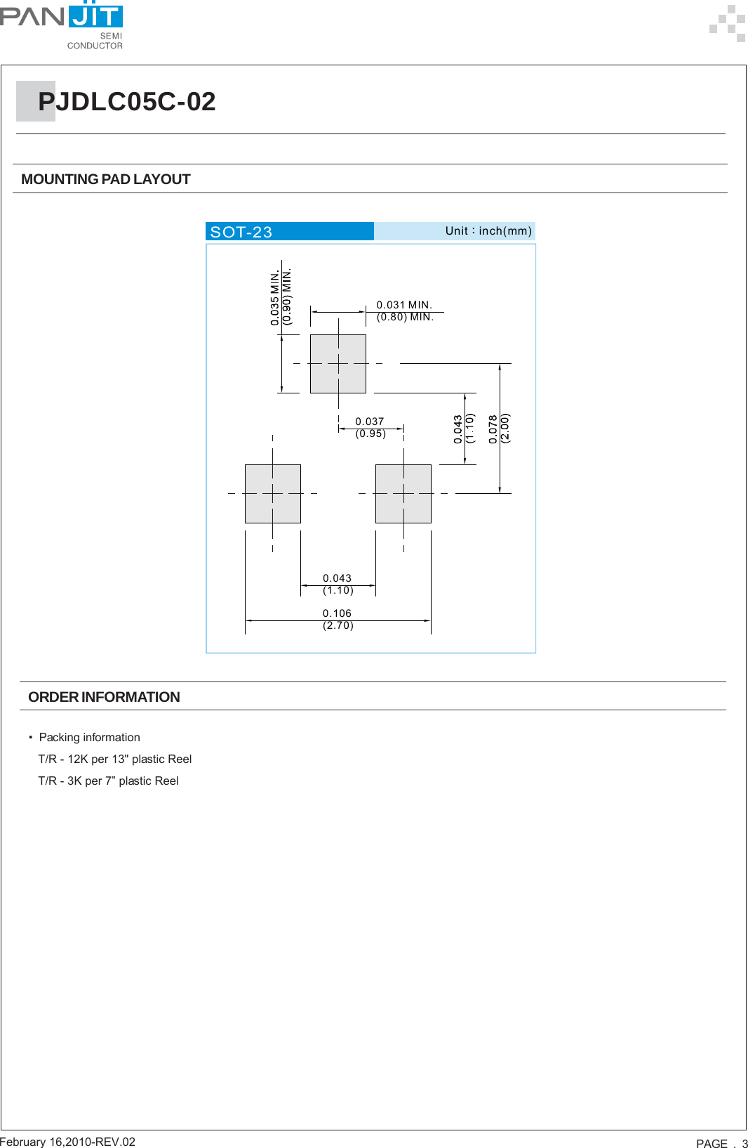 Page 3 of 6 - PJDLC05C-02 - Datasheet. Www.s-manuals.com. Panjit