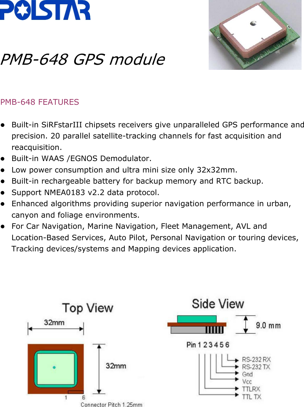 Page 1 of 2 - PMB-648_V0.1_brochure Pmb-648 Specification V01