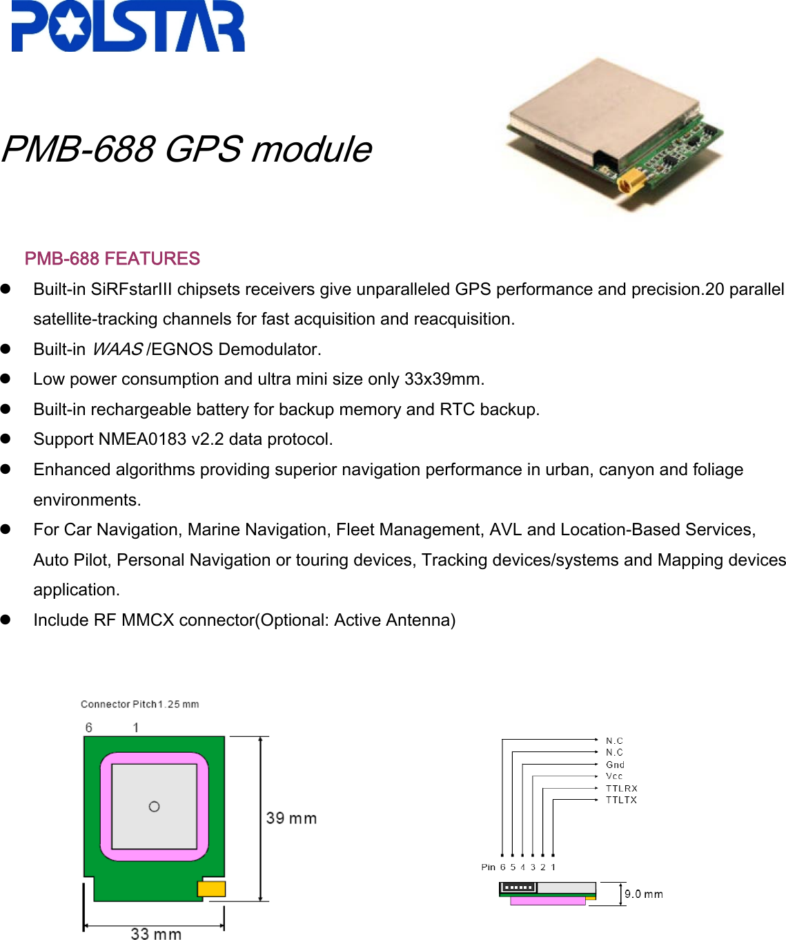 Page 1 of 3 - PMB 288-688 Pmb-688 Specification V01