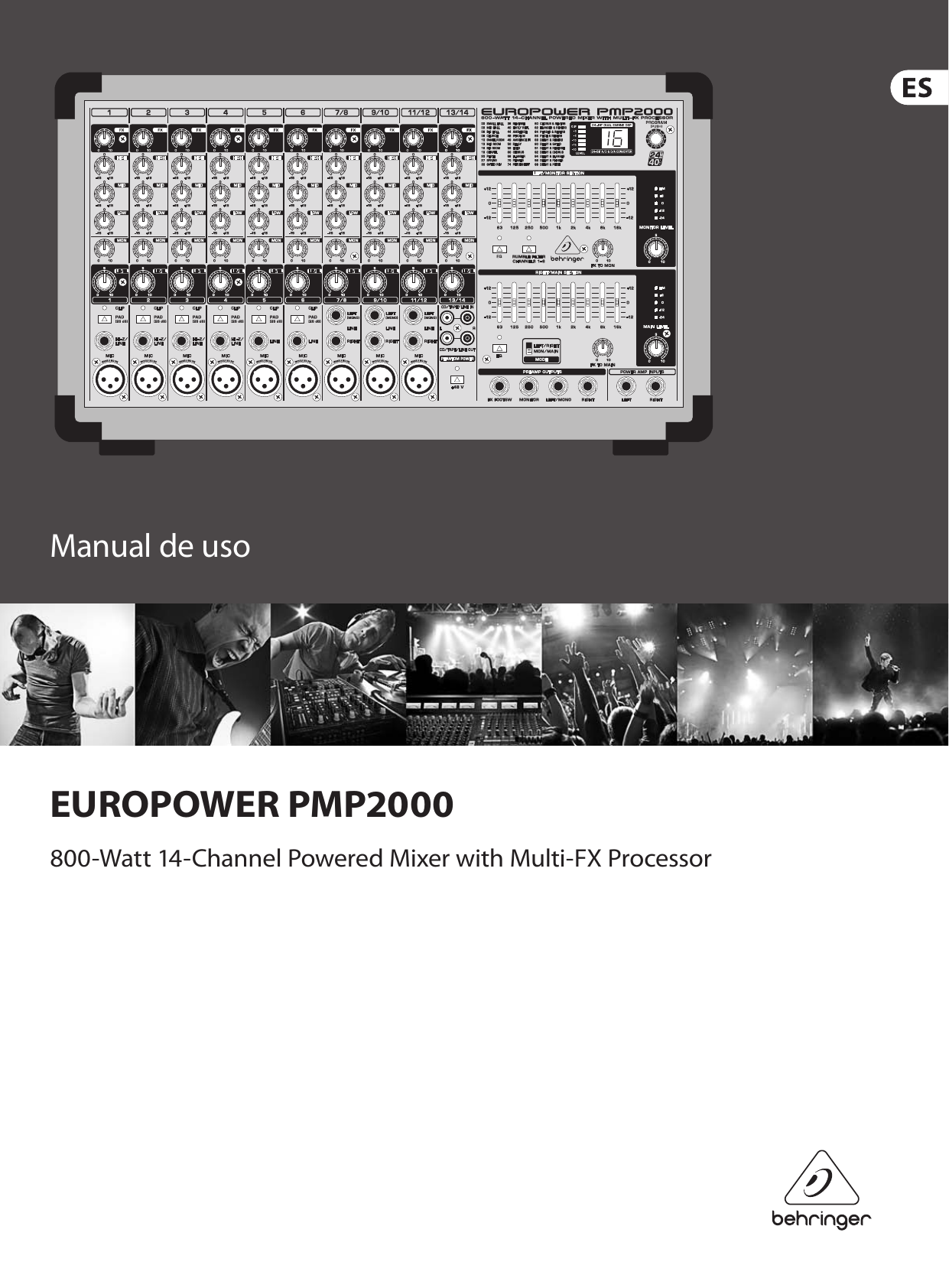 Page 1 of 11 - EUROPOWER PMP2000 Behringer User Manual (Spanish) P0611 M Es