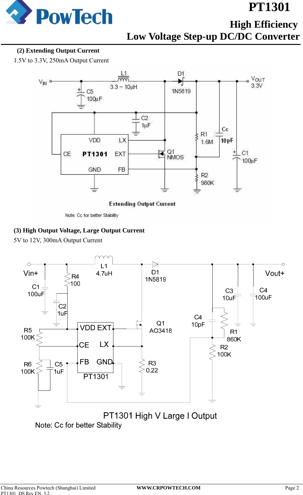 Page 2 of 9 - PT1301 - Datasheet. Www.s-manuals.com. R3.2 Powtech