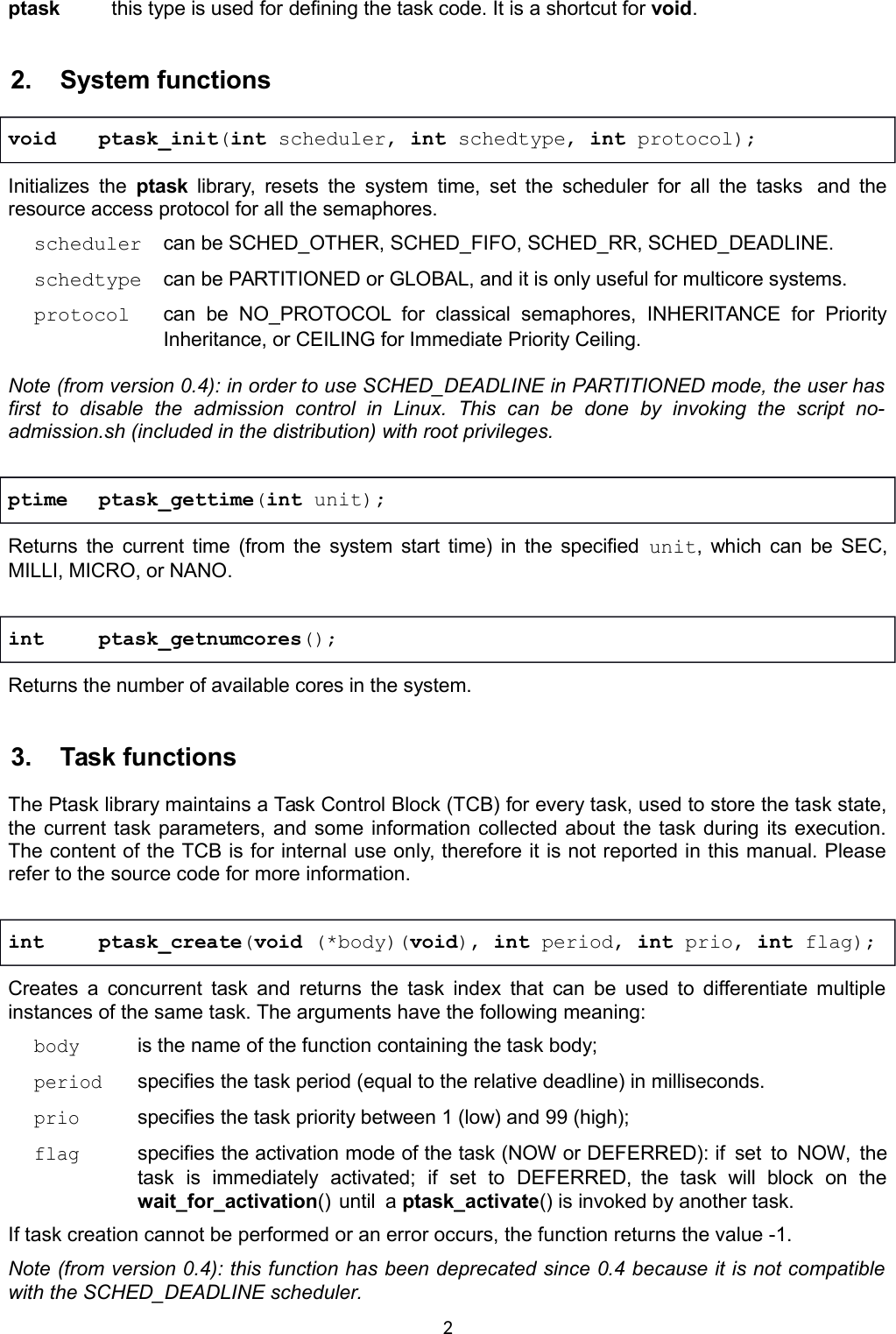 Page 2 of 10 - Ptask Manual 0.4