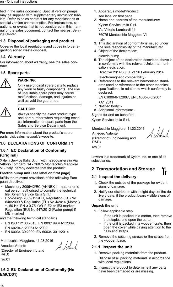 Page 3 of 12 - Pump NCSE Manual