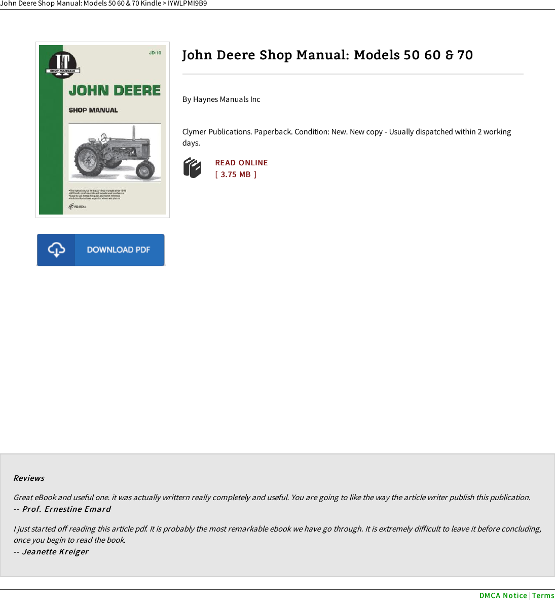 Page 1 of 1 - PDF  John Deere Shop Manual: S 50 60 & 70 » Read Q Y5r0zcl-john-deere-shop-manual-s-50-60-amp-70