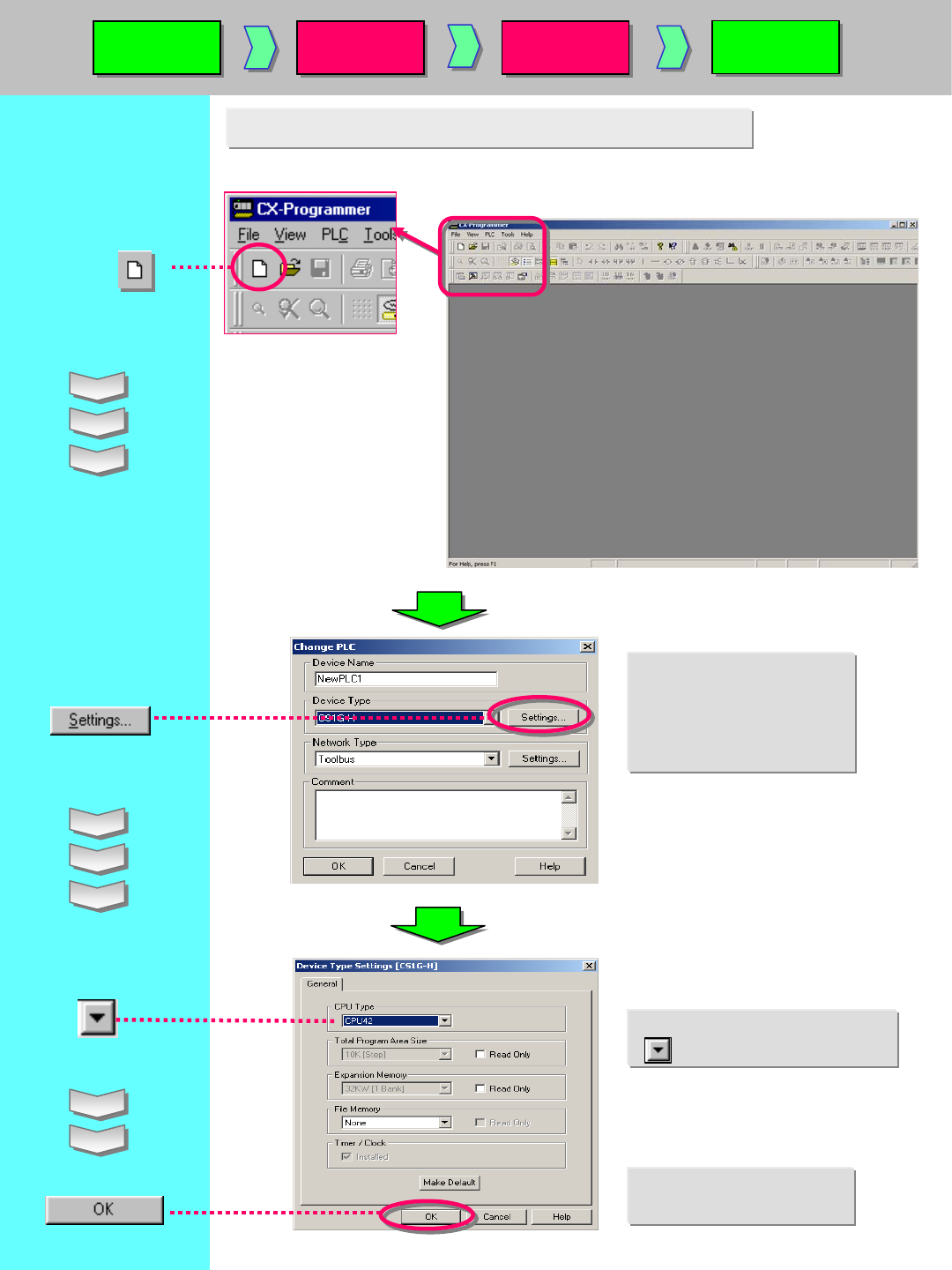 cx programmer add section