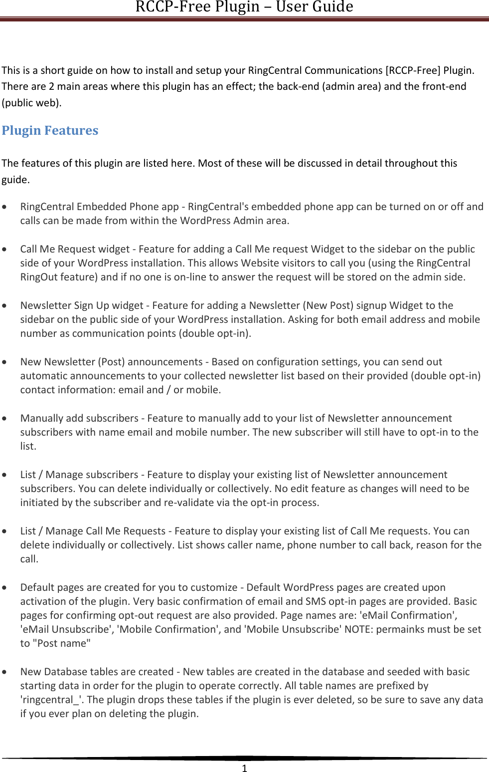 Page 2 of 11 - RCCP-Free Plugin – User Guide