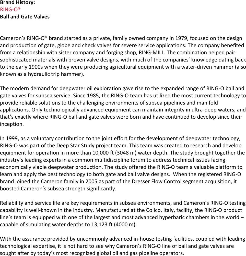 Page 1 of 1 - Ring-o-brand-history