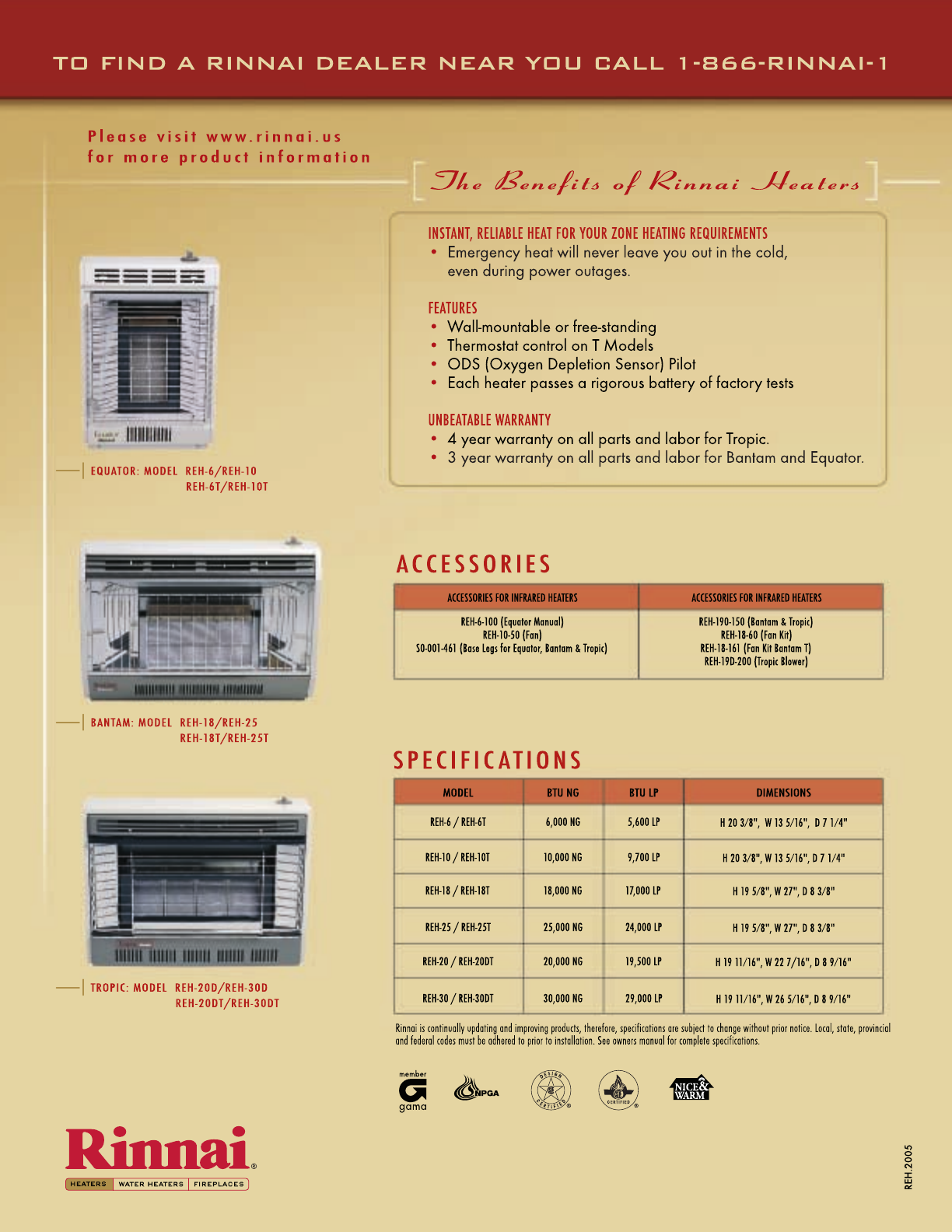 RCE 229A Rinnai Heating Products